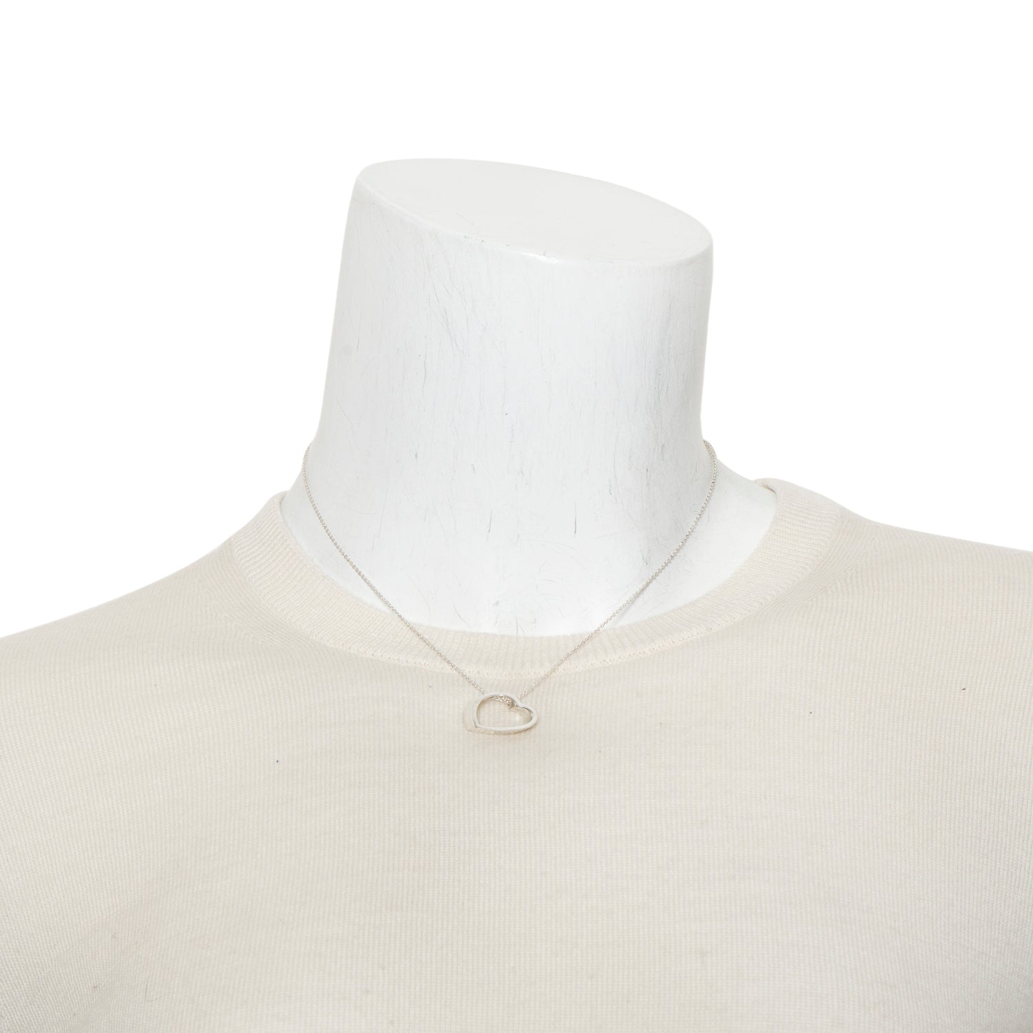 Tiffany & Co. Sterling Silver Geometric Heart Pendant Necklace