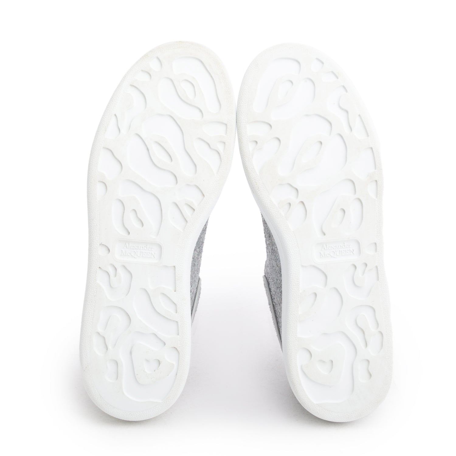 Alexander McQueen Silver Glitter Oversized Sneakers, Women's Size 39 w/ Box