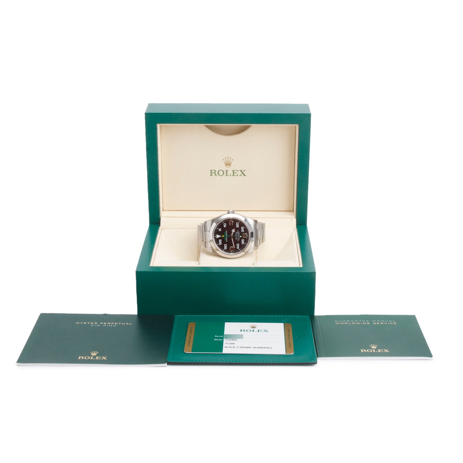 Rolex Stainless Steel Oyster Perpetual Air King 40 MM Watch 116900 w/ Box & Papers