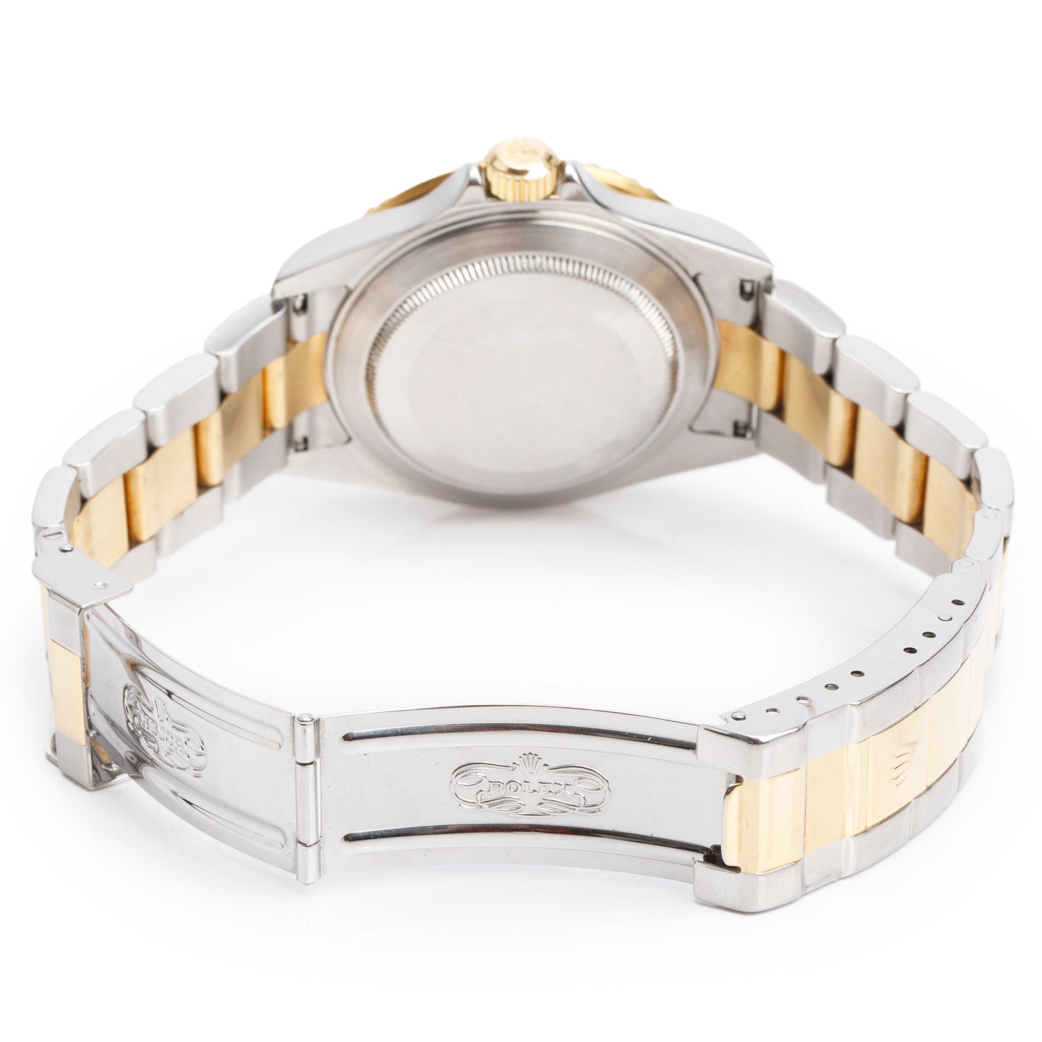 Rolex Stainless Steel & 18k Yellow Gold Submariner Date 40 MM Automatic Watch Blue Dial 16613 w/ Box & Service Paper