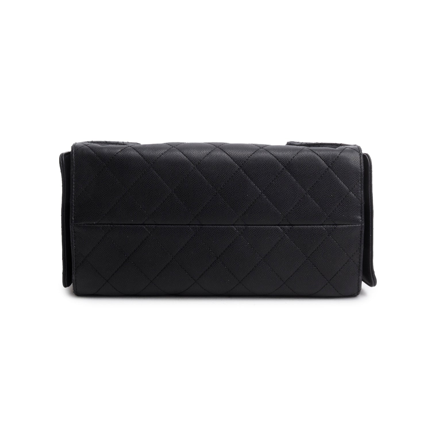 Chanel Black Caviar Quilted Small 25 Handbag w/ Box