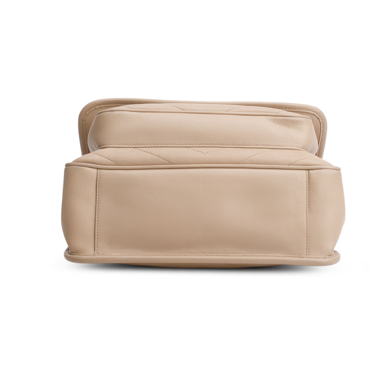 Saint Laurent 2022 Beige Lambskin Matelasse Monogram Medium Niki Chain Satchel