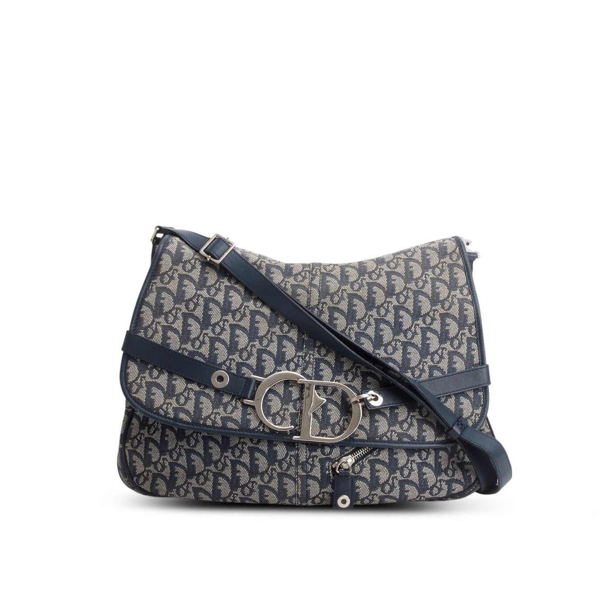 Christian Dior Blue Oblique Trotter Logo Crossbody Bag – OLIVER'S