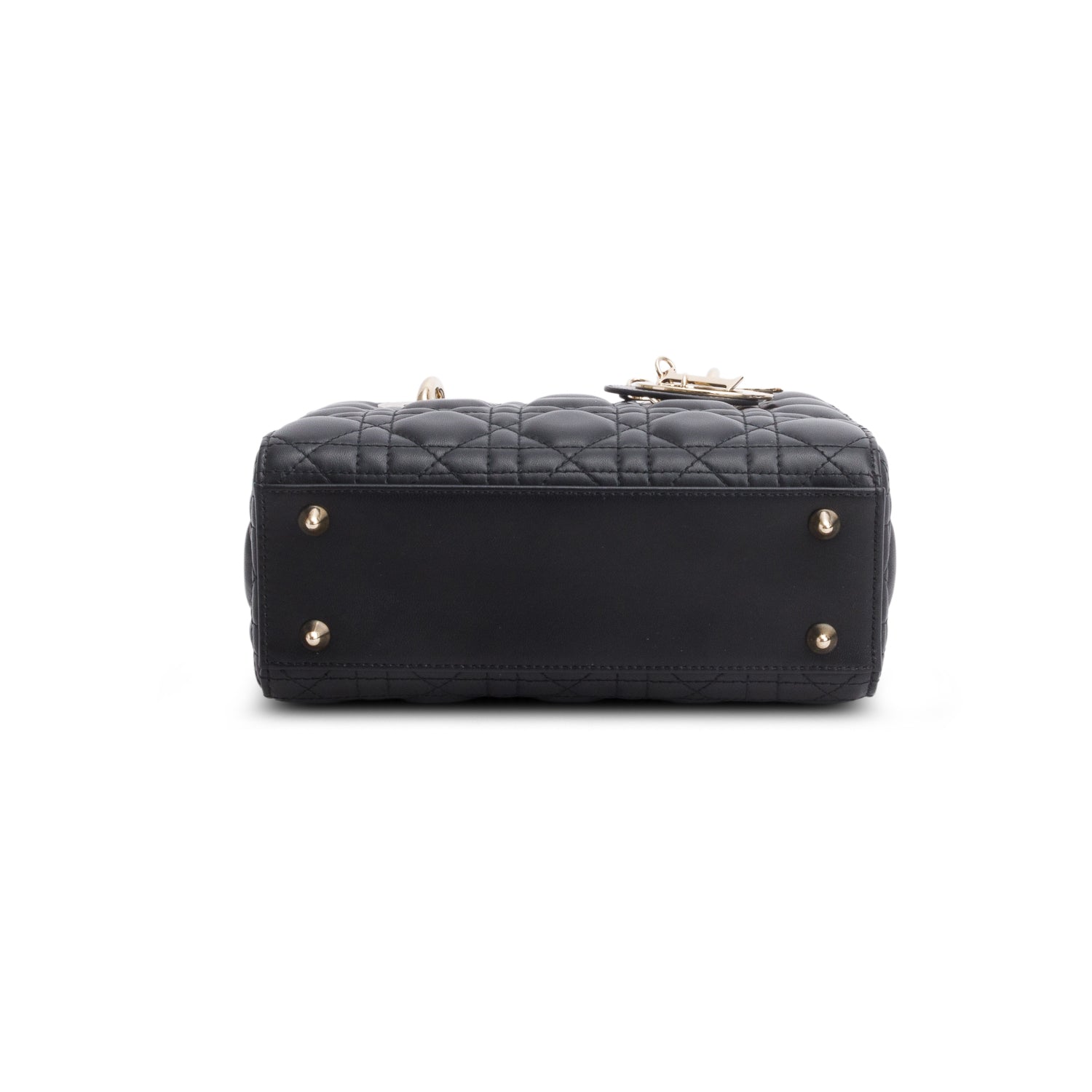 Christian Dior 2025 Black Lambskin Cannage Small My ABC Dior Lady Dior w/ Box & Strap