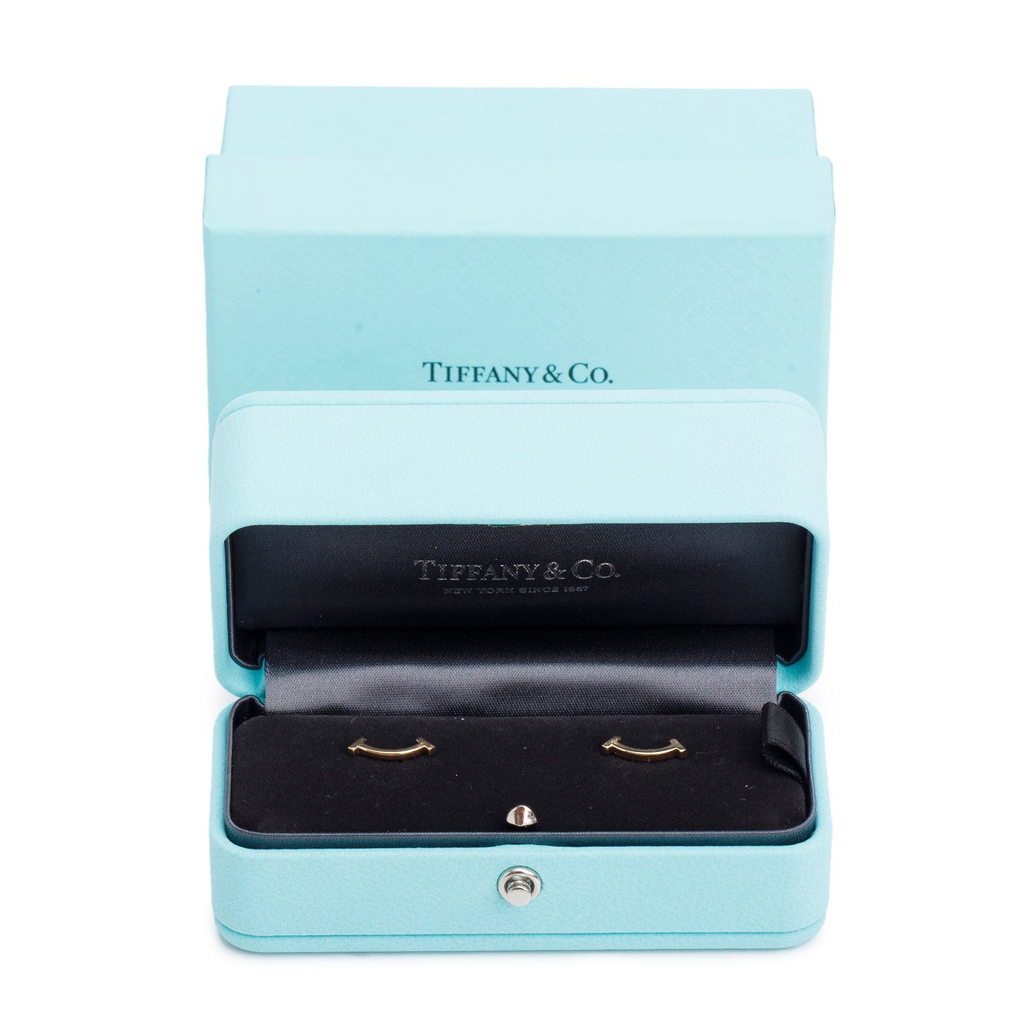 Tiffany & Co. 18k Yellow Gold Mini T Smile Earrings w/ Box