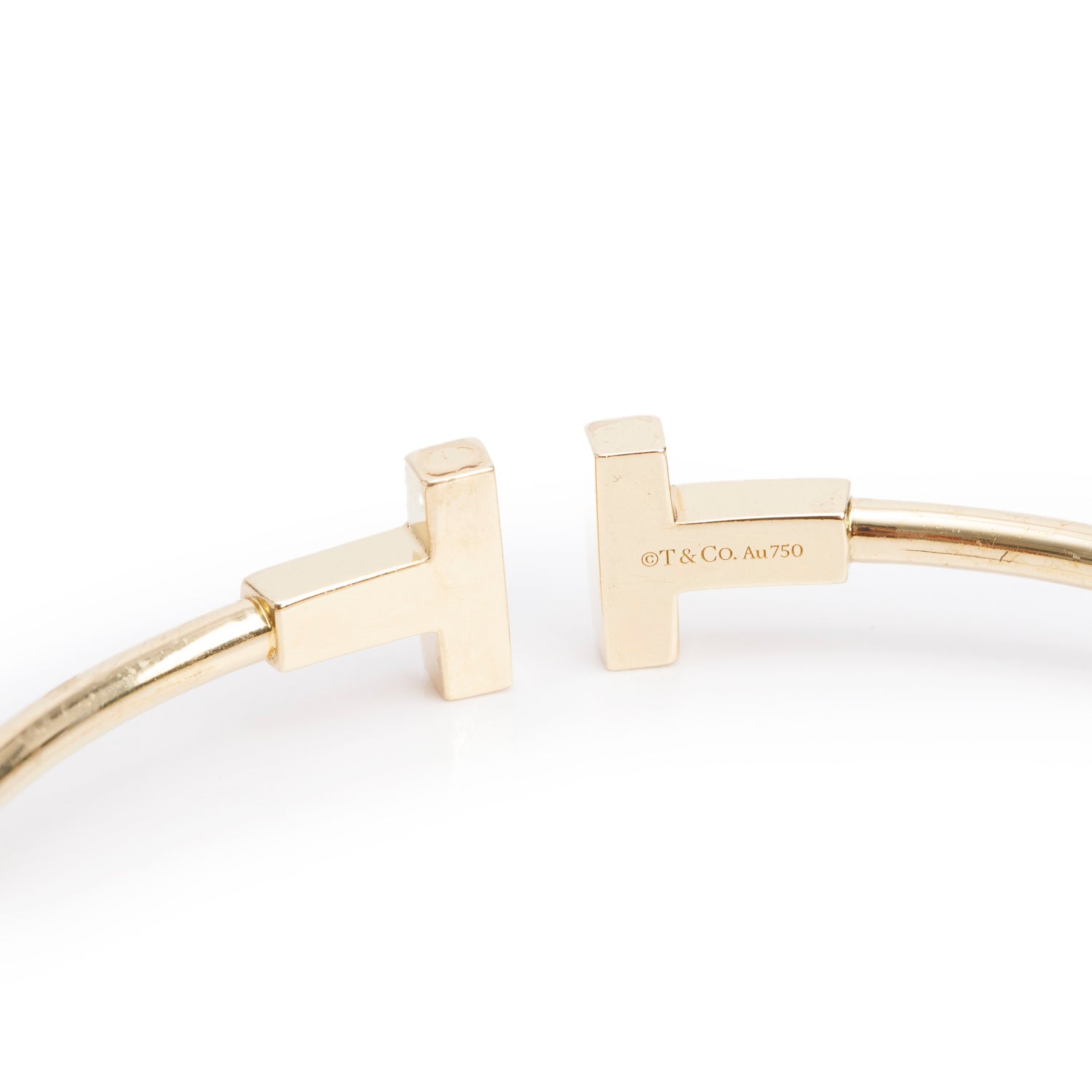 Tiffany & Co. 18k Yellow Gold T Wire Bracelet w/ Box