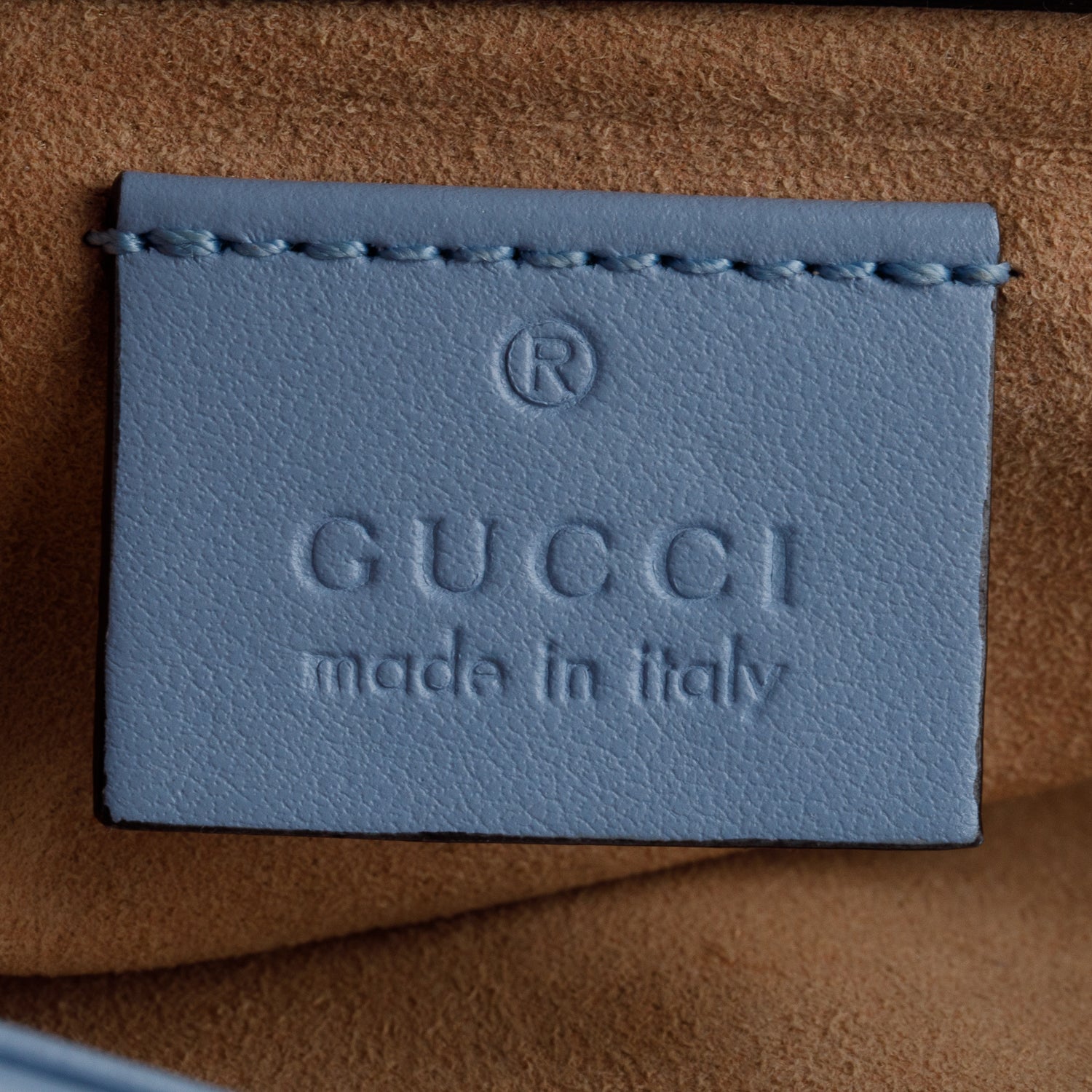 Gucci Blue GG Marmont Matelasse Leather Super Mini Bag
