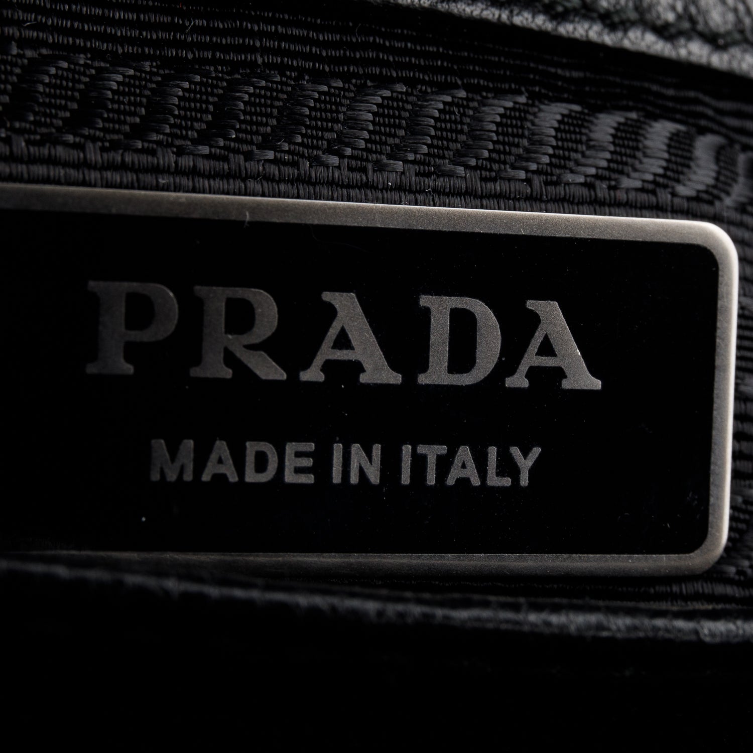 Prada 2021 Black Nappa Triangle Stiched Medium Spectrum Bag w/ Authenticity Card