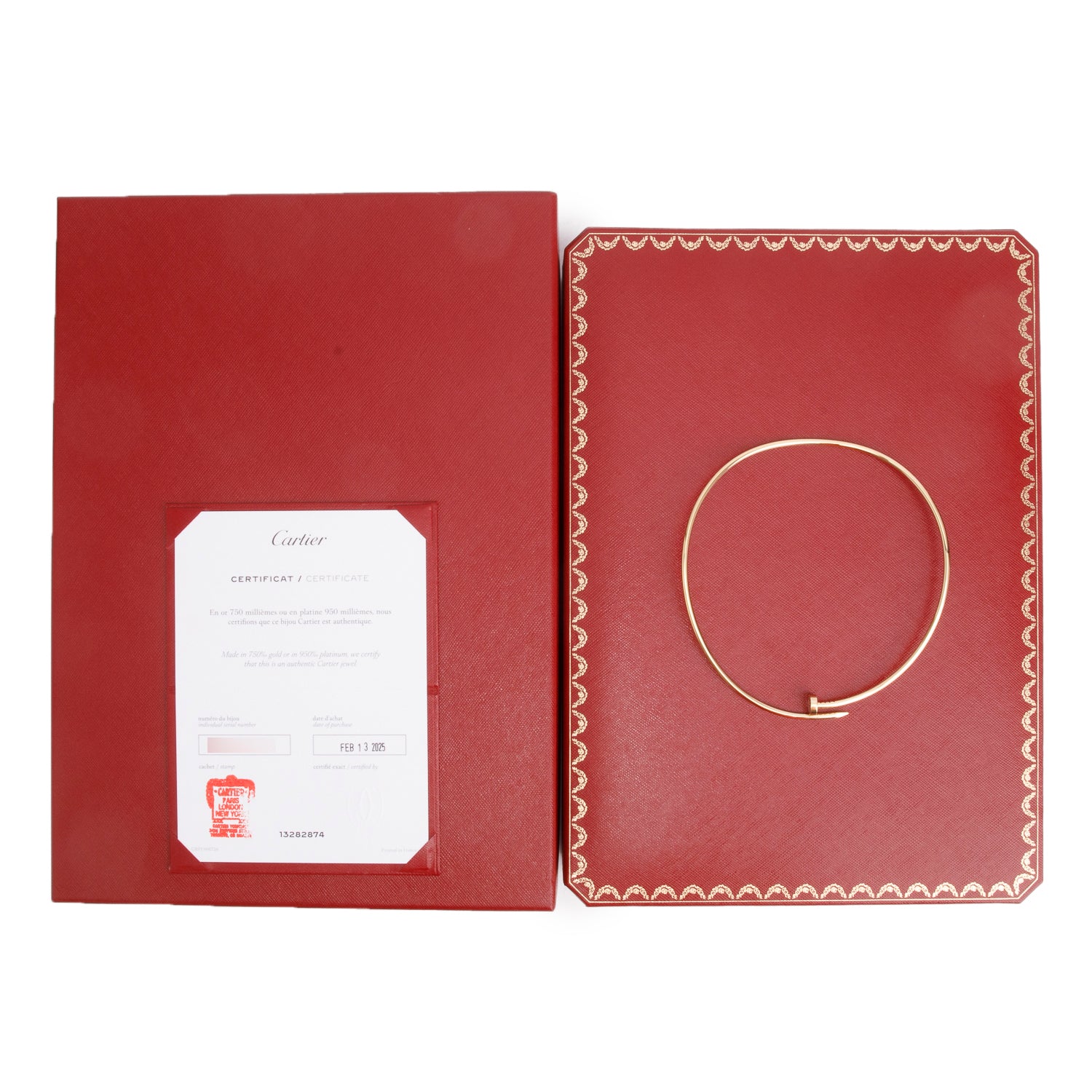 Cartier 2025 18k Yellow Gold Diamond Juste Un Clou Torque Necklace, Small Model w/ Box, Receipt & Certificate