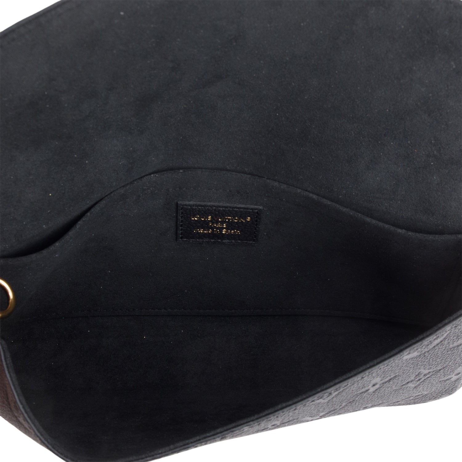Louis Vuitton Black Monogram Empreinte Leather Felicie Pochette w/ Inserts