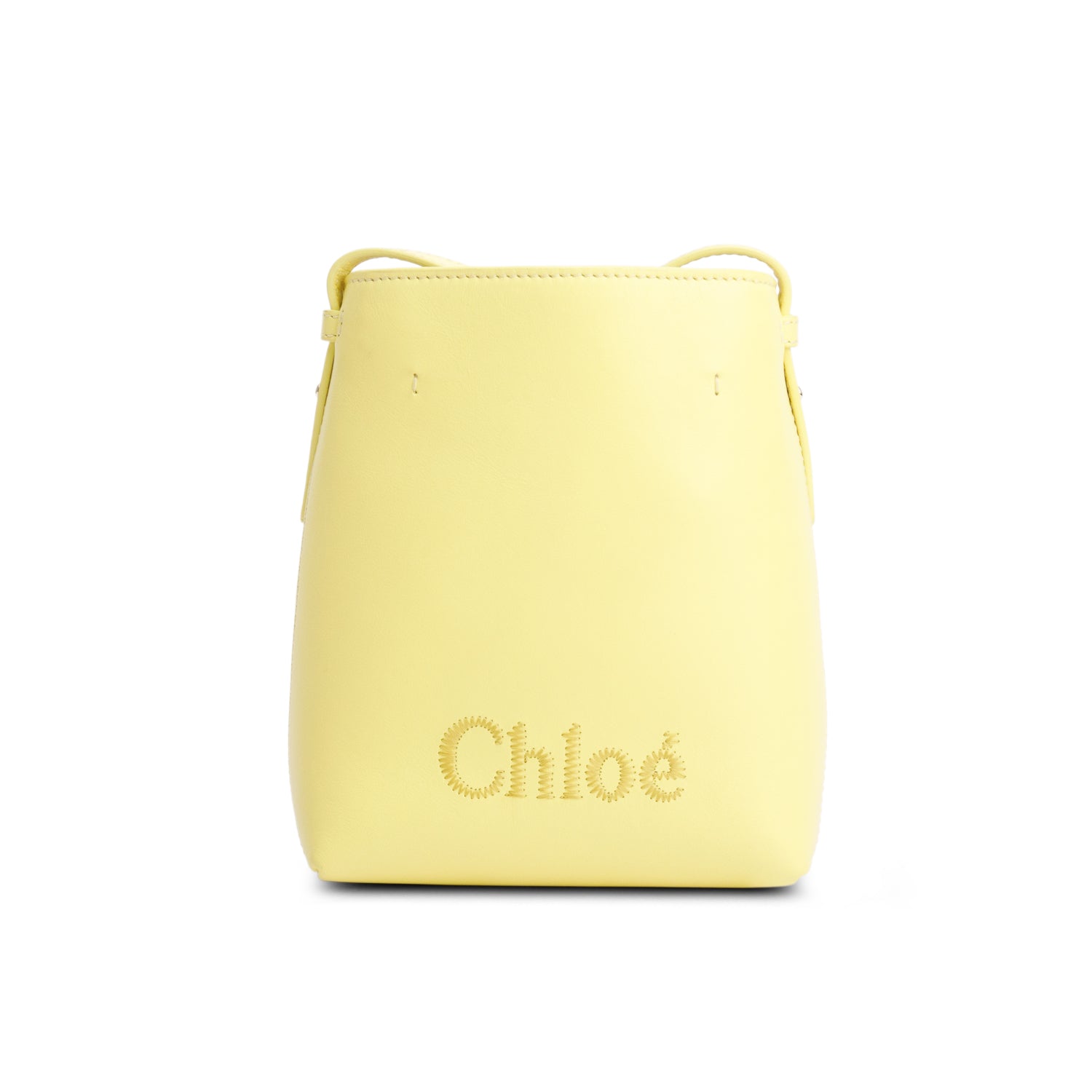 Chloe 2023 Calfskin Leather Micro Sense Tote w/ Strap & Authenticity Card