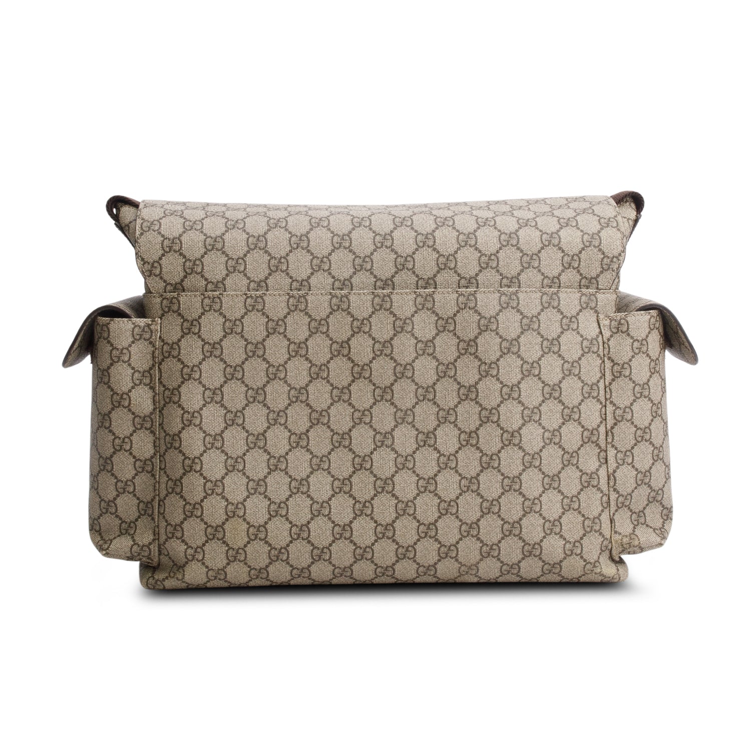 Gucci GG Plus Monogram Messenger Diaper Bag w/ Box