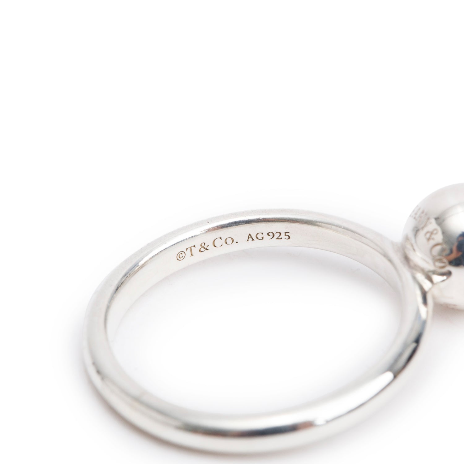 Tiffany & Co. Sterling Silver HardWear 7.5 MM Ball Ring, Size 6.75