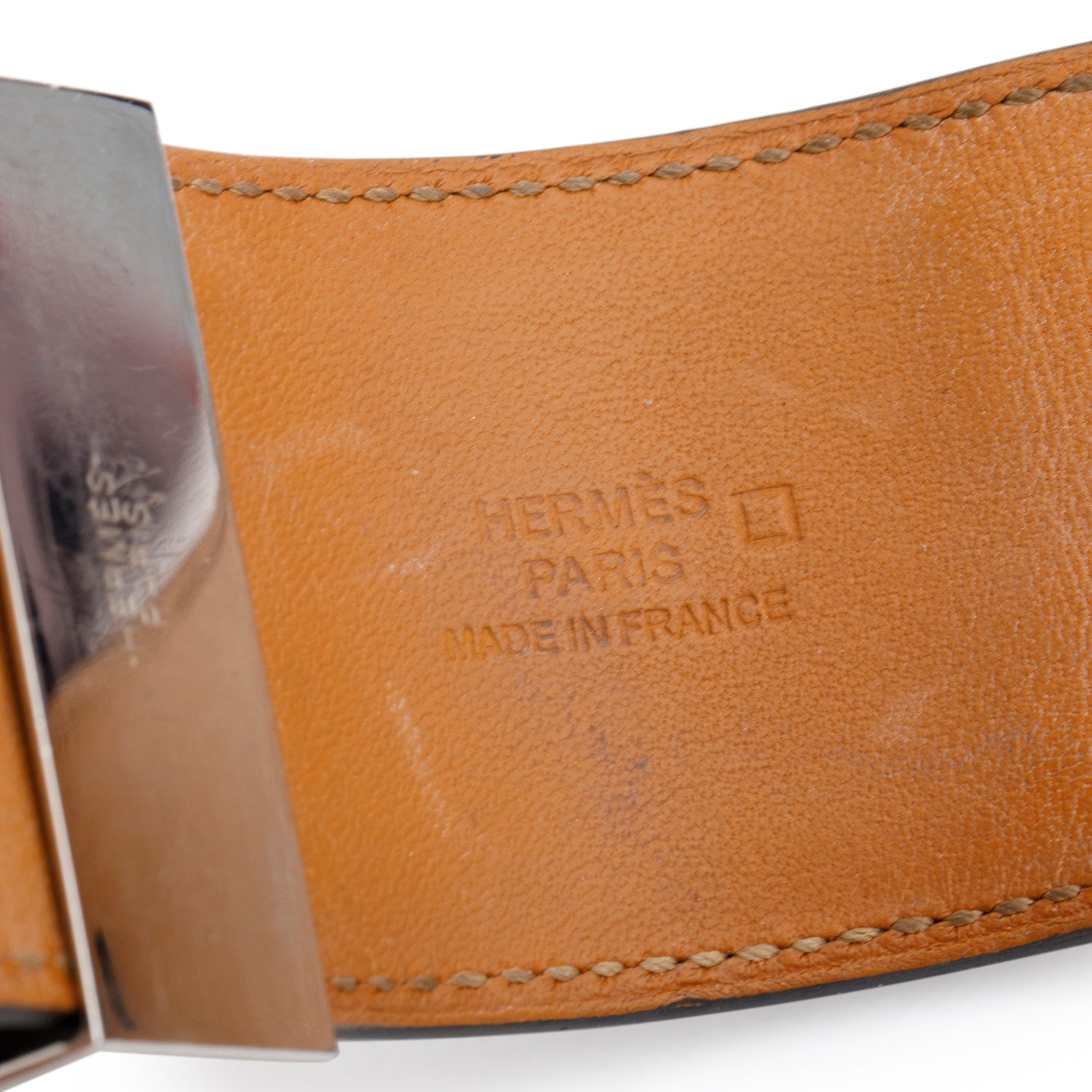 Hermes Palladium Plated Black Matte Alligator Collier de Chien Bracelet, Size L