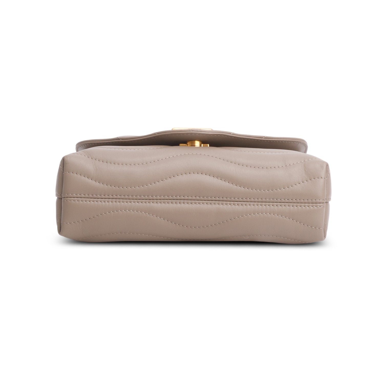 Louis Vuitton Taupe Calfskin LV New Wave Chain Bag
