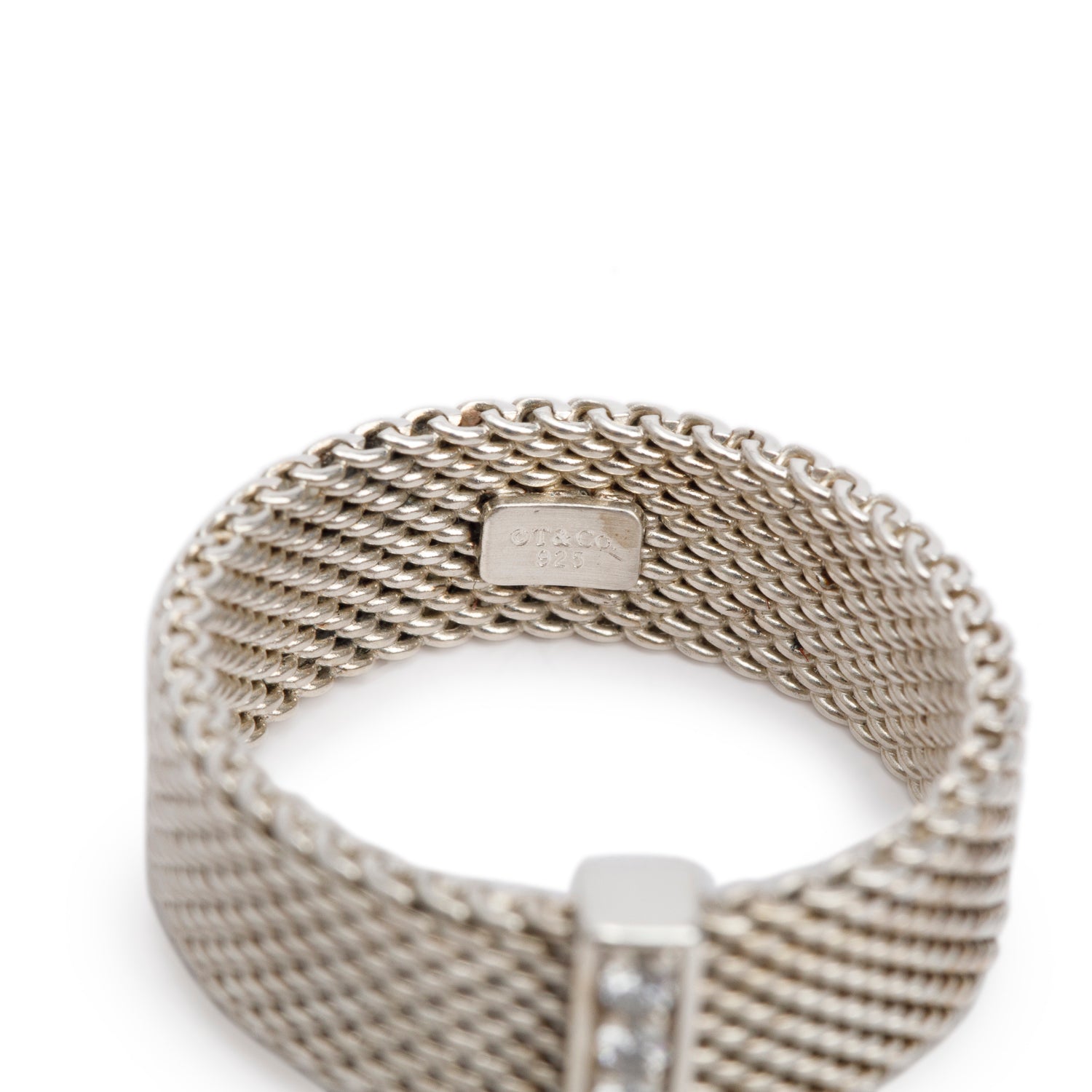 Tiffany & Co. Sterling Silver Diamond Somerset Ring, Size 6.25