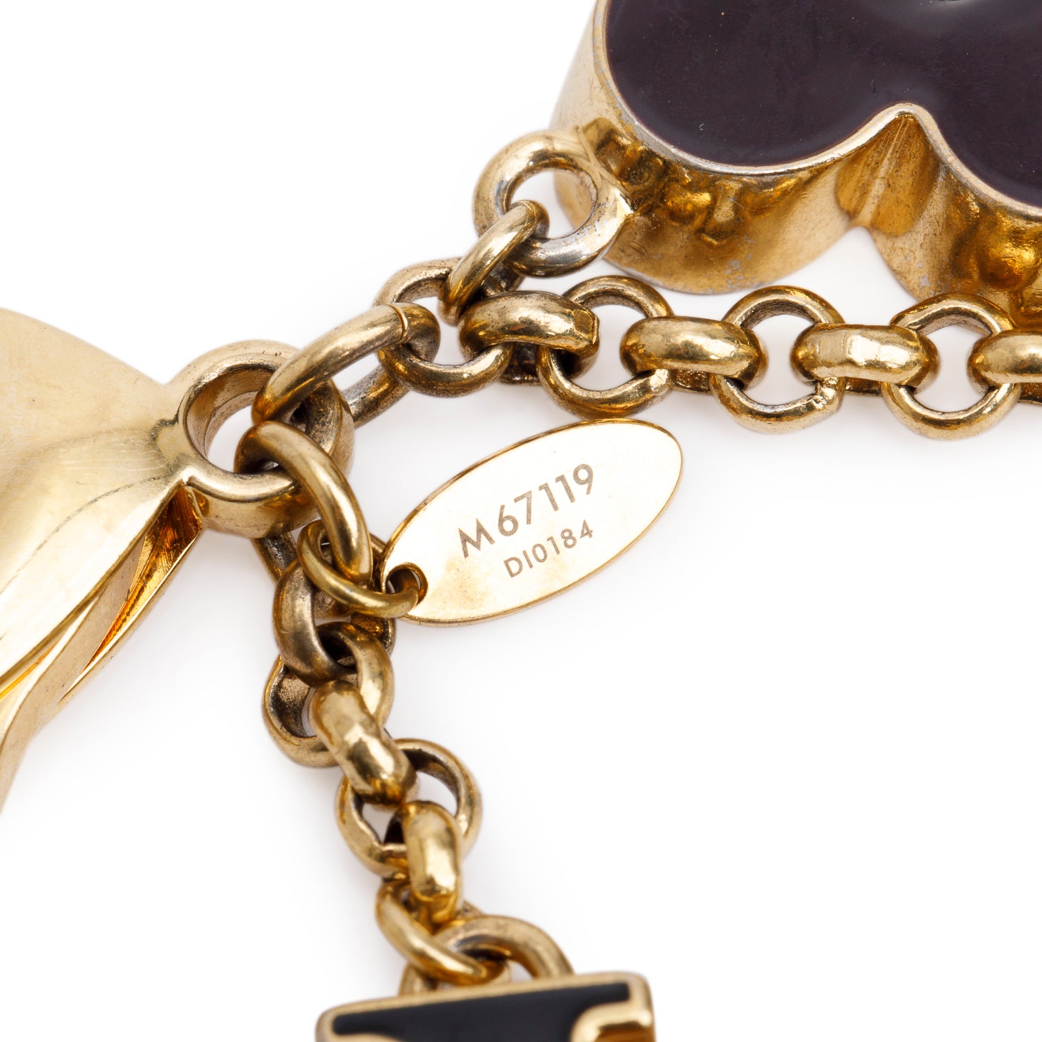 Louis Vuitton Gold-Tone Fleur de Monogram Bag Charm