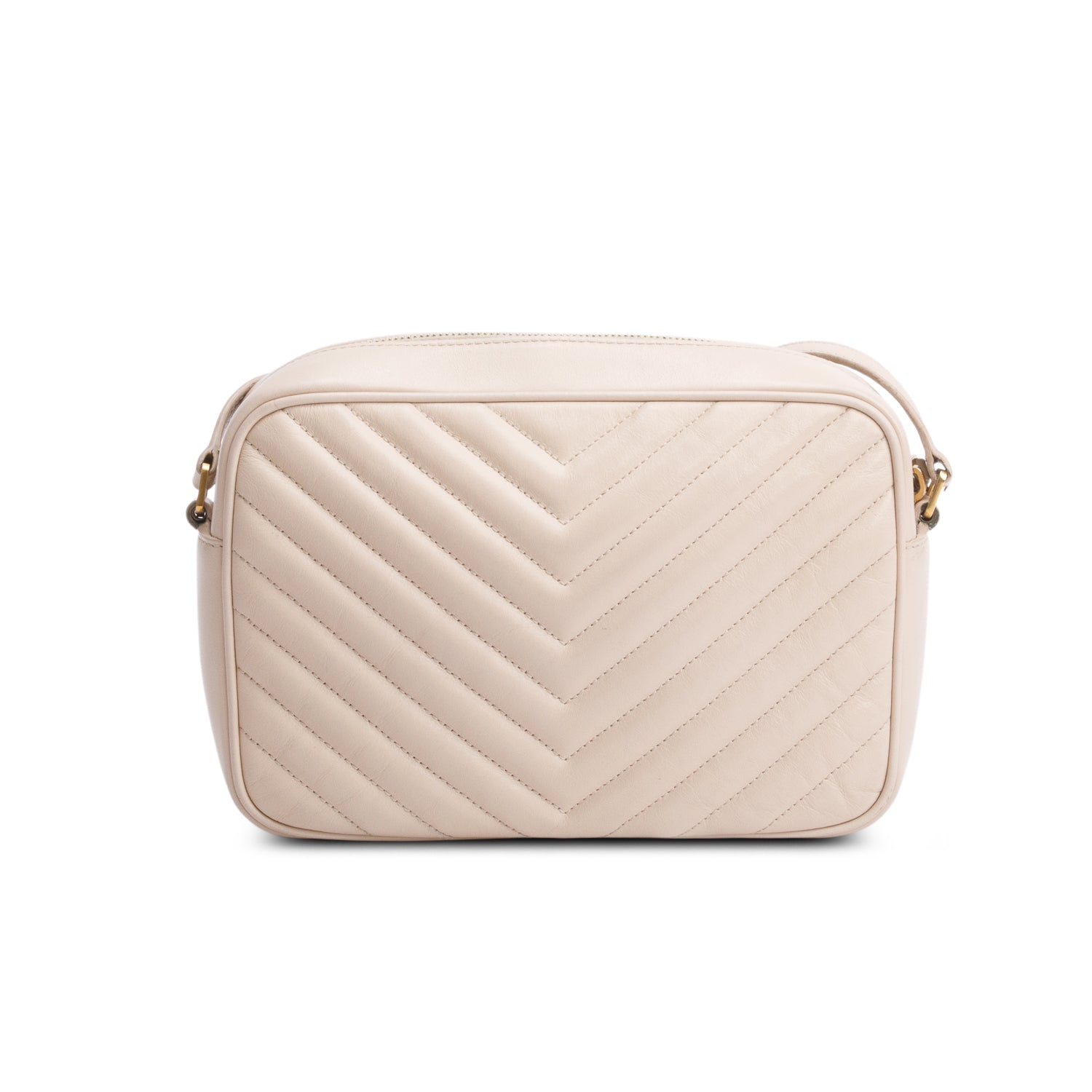 Saint Laurent Beige Calfskin Matelasse Monogram Lou Camera Bag