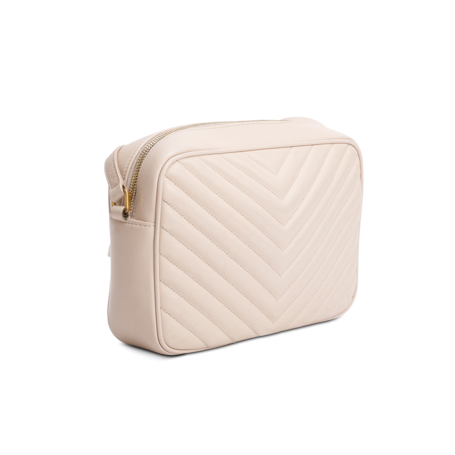 Saint Laurent Beige Calfskin Matelasse Monogram Lou Camera Bag