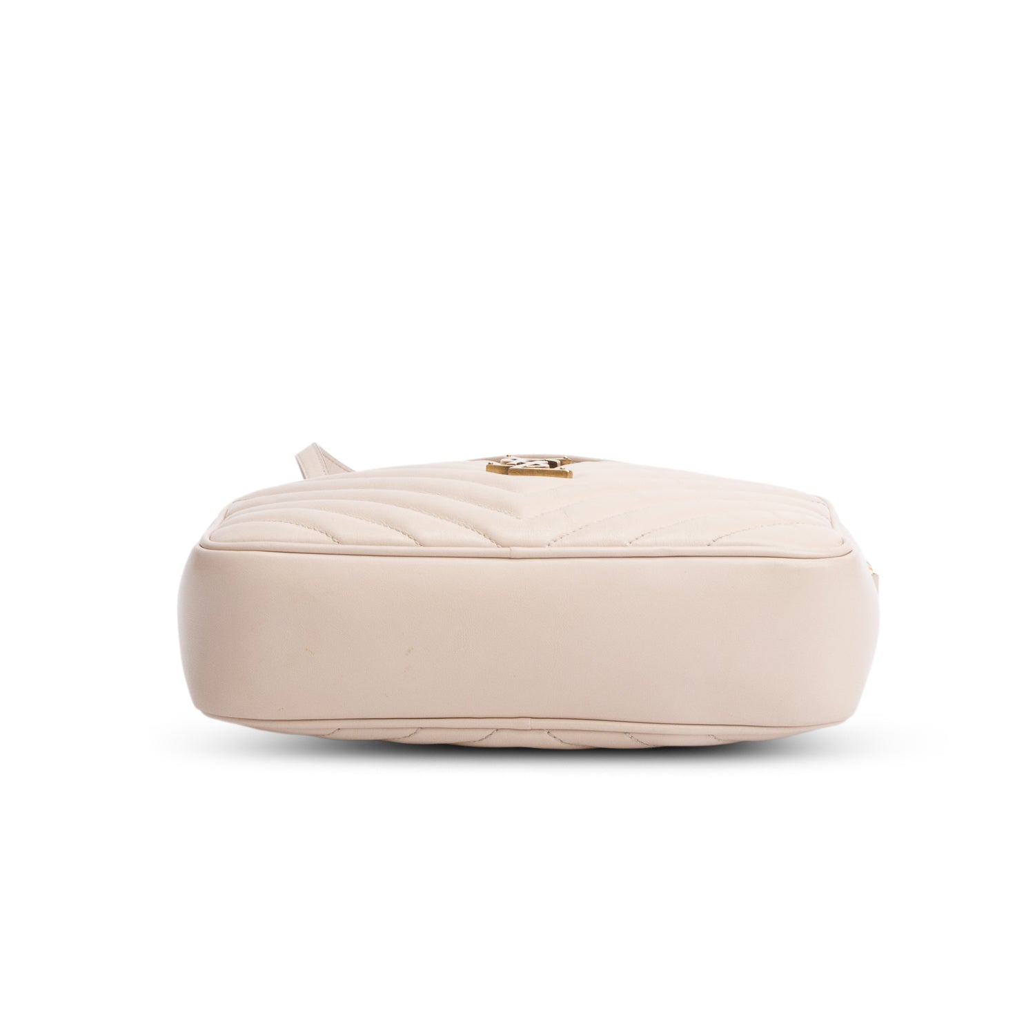 Saint Laurent Beige Calfskin Matelasse Monogram Lou Camera Bag