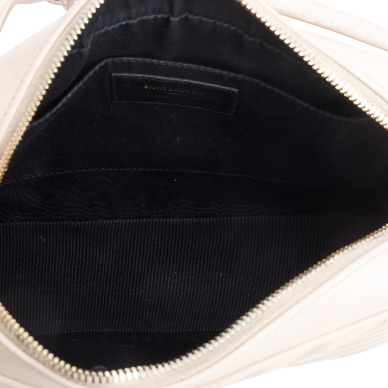 Saint Laurent Beige Calfskin Matelasse Monogram Lou Camera Bag