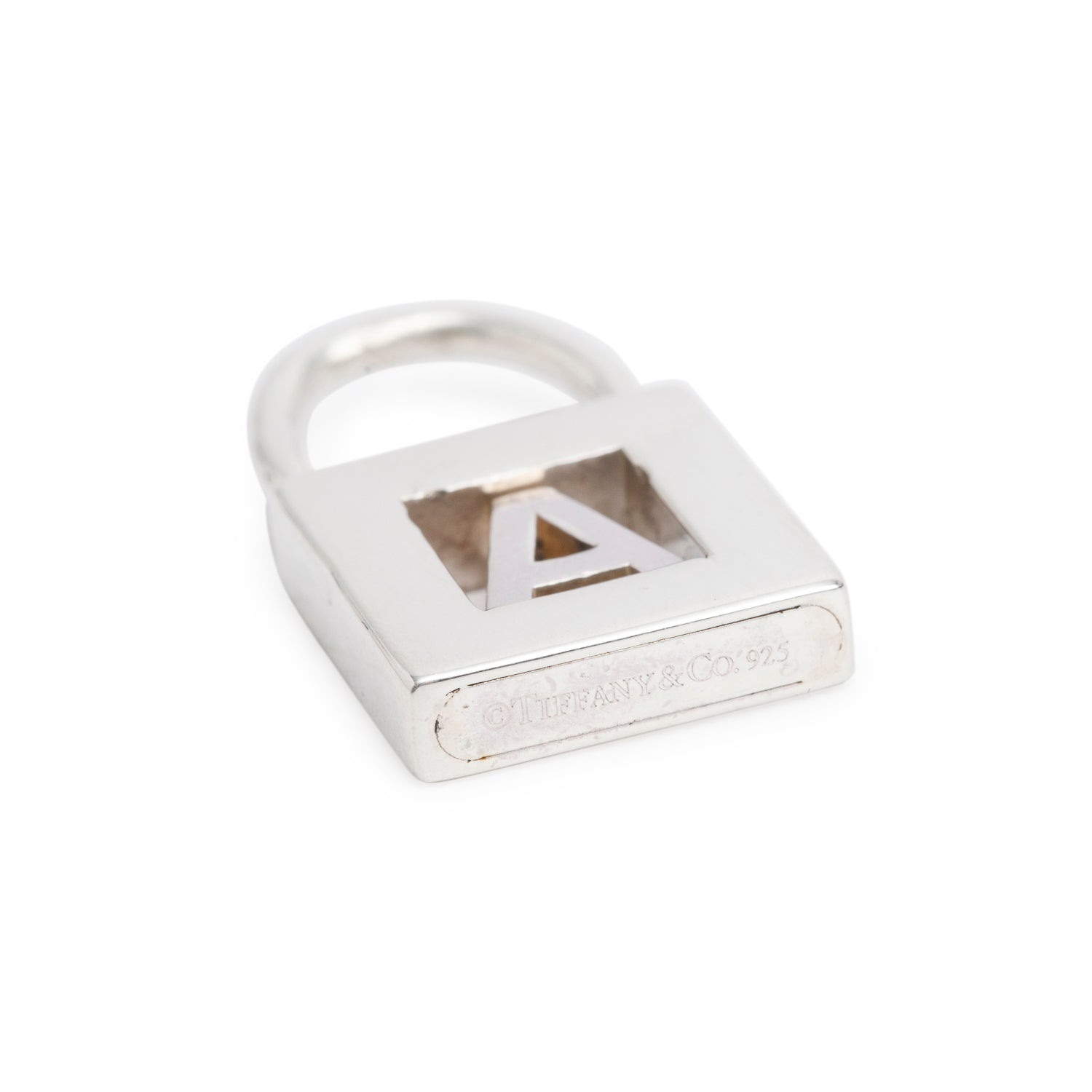 Tiffany & Co. Sterling Silver Letter 'A' Lock Charm