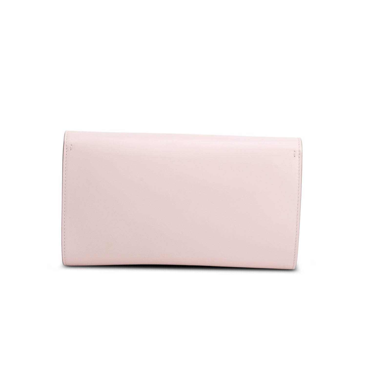 Valentino Pink Shiny Calfskin VLogo Crystal Clutch w/ Strap
