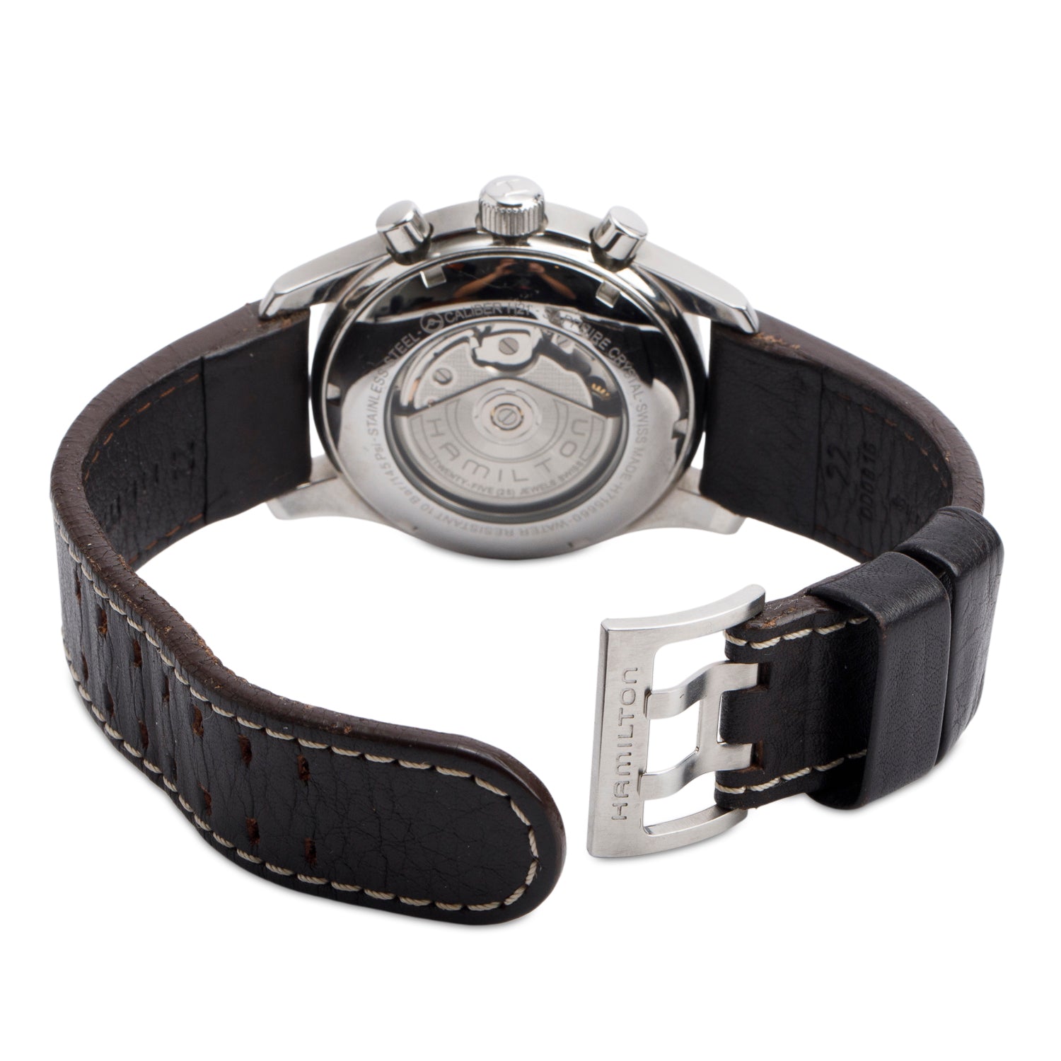 Hamilton Stainless Steel Khaki Field Chronograph 42 MM Automatic Watch Black Dial, H715660 w/ Box