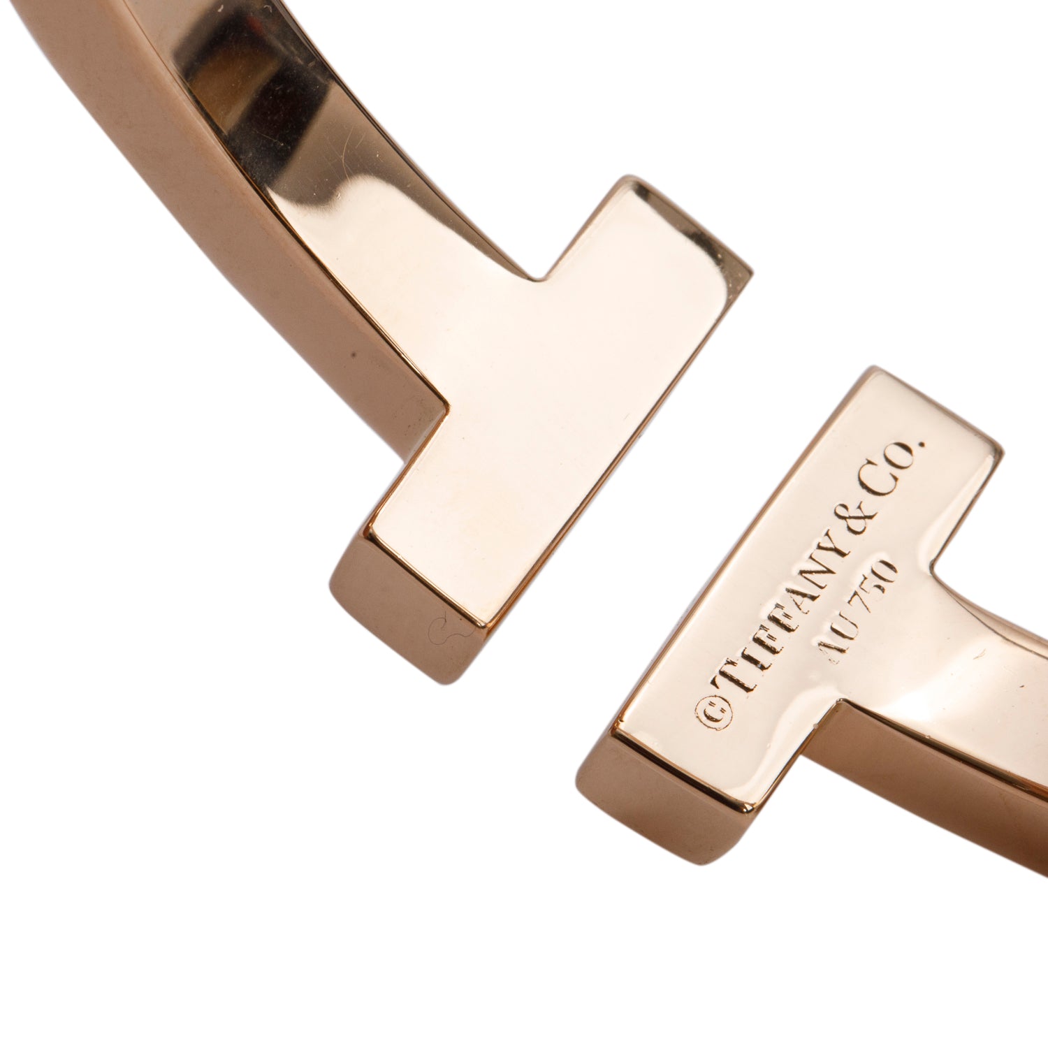 Tiffany & Co. 18k Rose Gold T Square Bracelet w/ Box