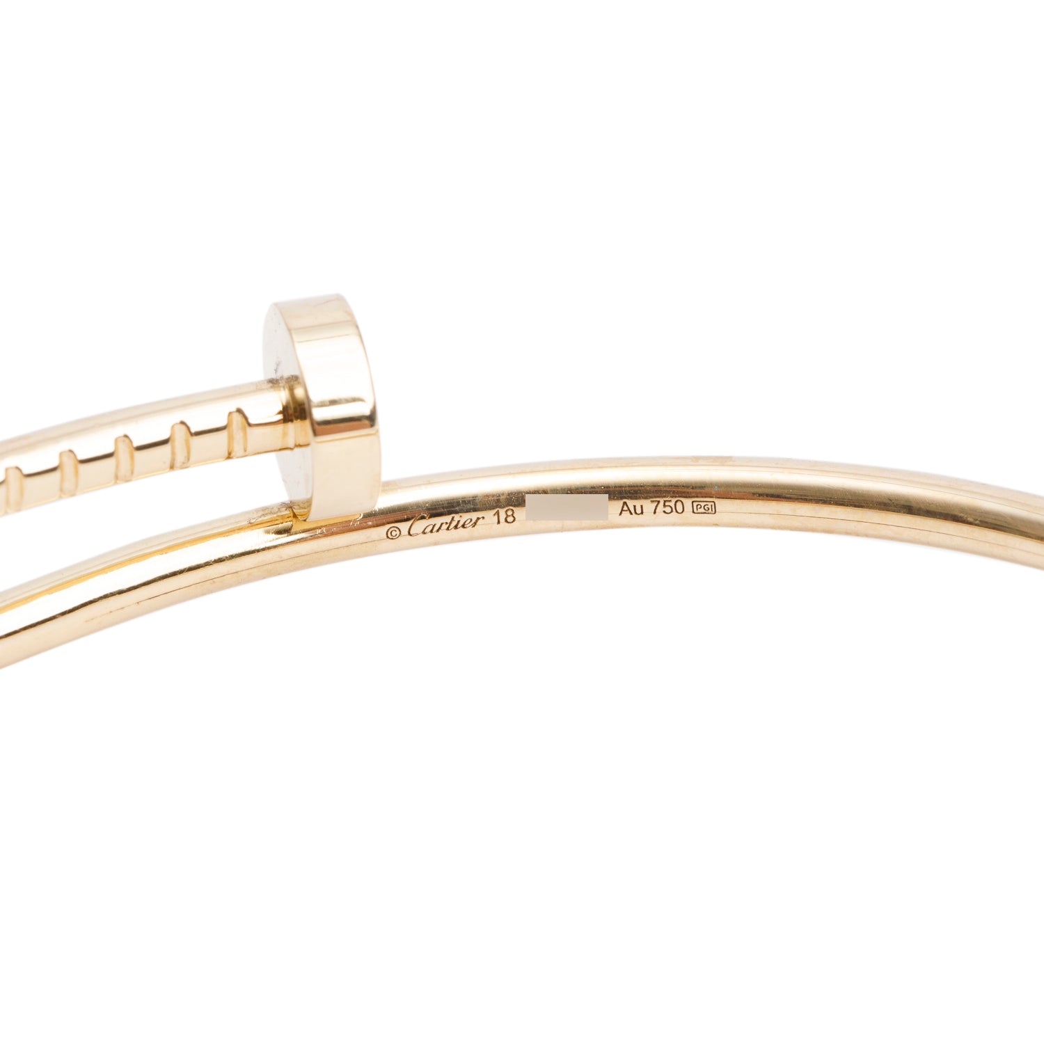 Cartier 2023 18k Yellow Gold Juste Un Clou Bracelet, Small Model Size 18 w/ Box & Certificate