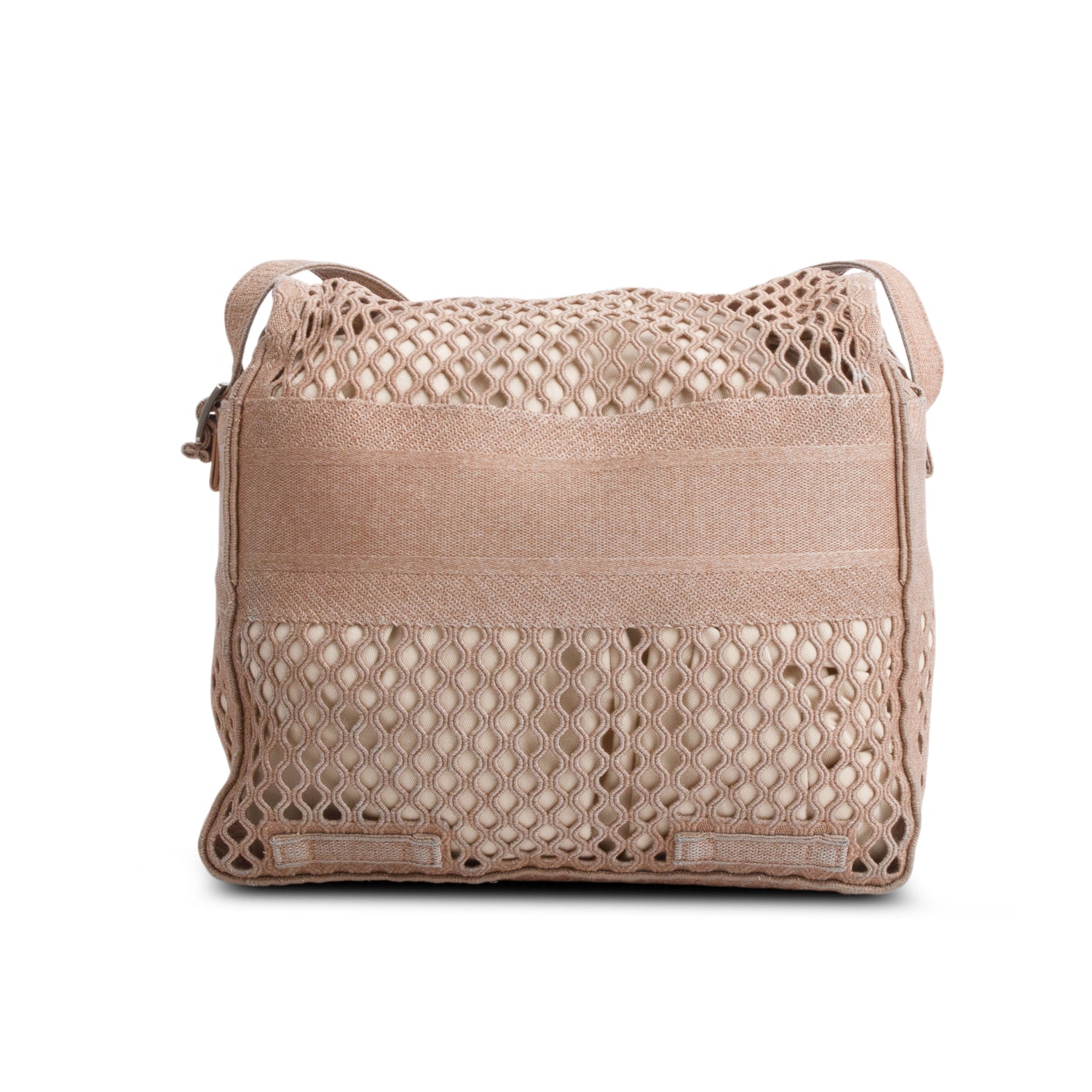 Christian Dior 2020 Brown Canvas Embroidered Mesh Diorcamp Messenger w/ Box
