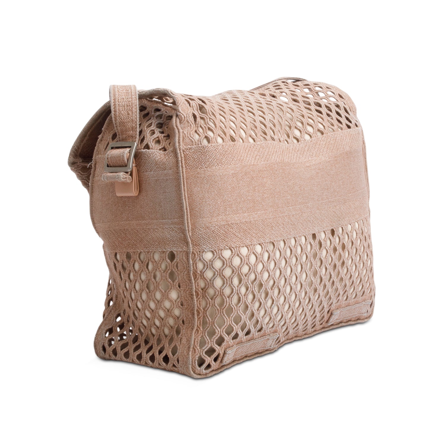 Christian Dior 2020 Brown Canvas Embroidered Mesh Diorcamp Messenger w/ Box