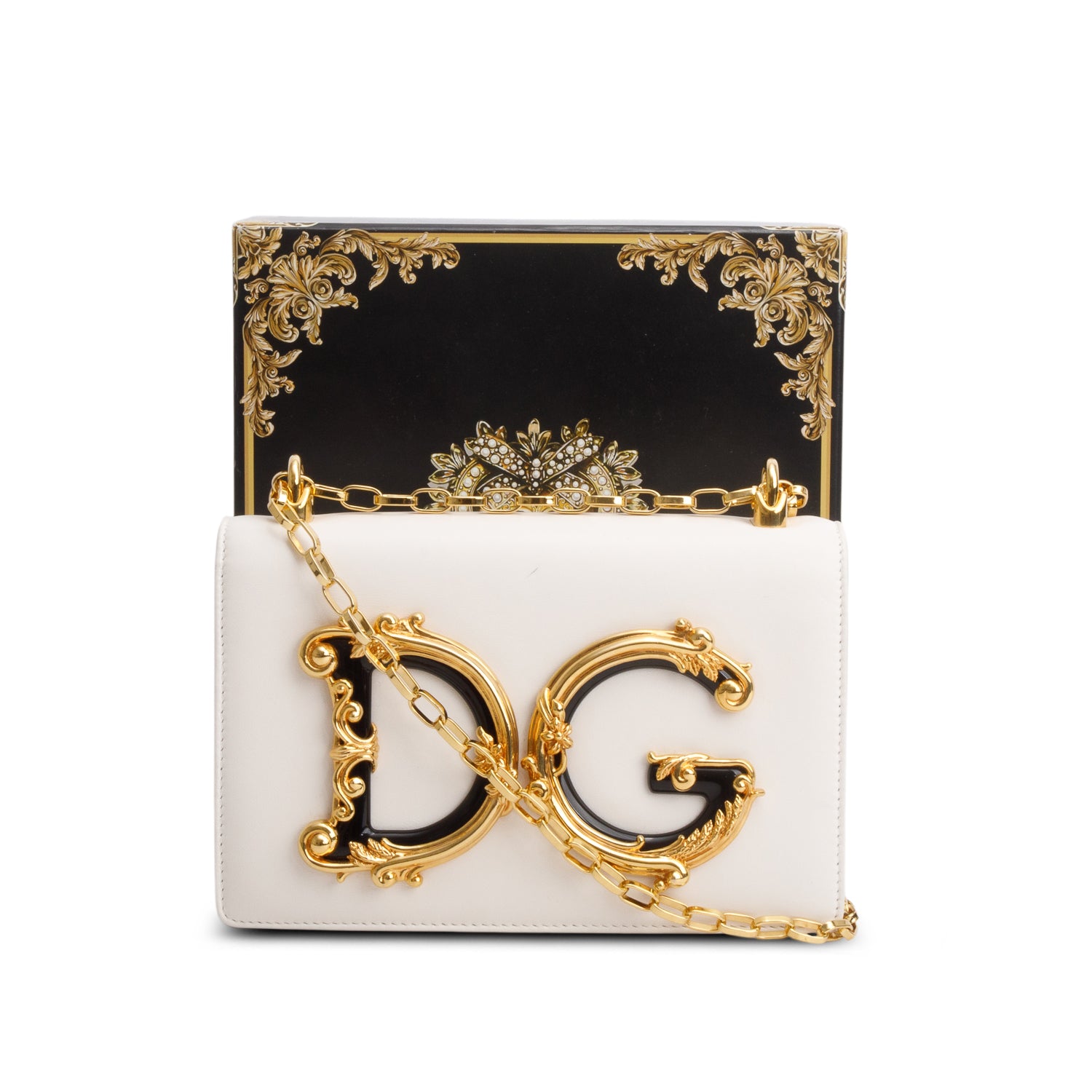 Dolce & Gabbana Nappa Leather DG Girls Shoulder Bag w/ Box