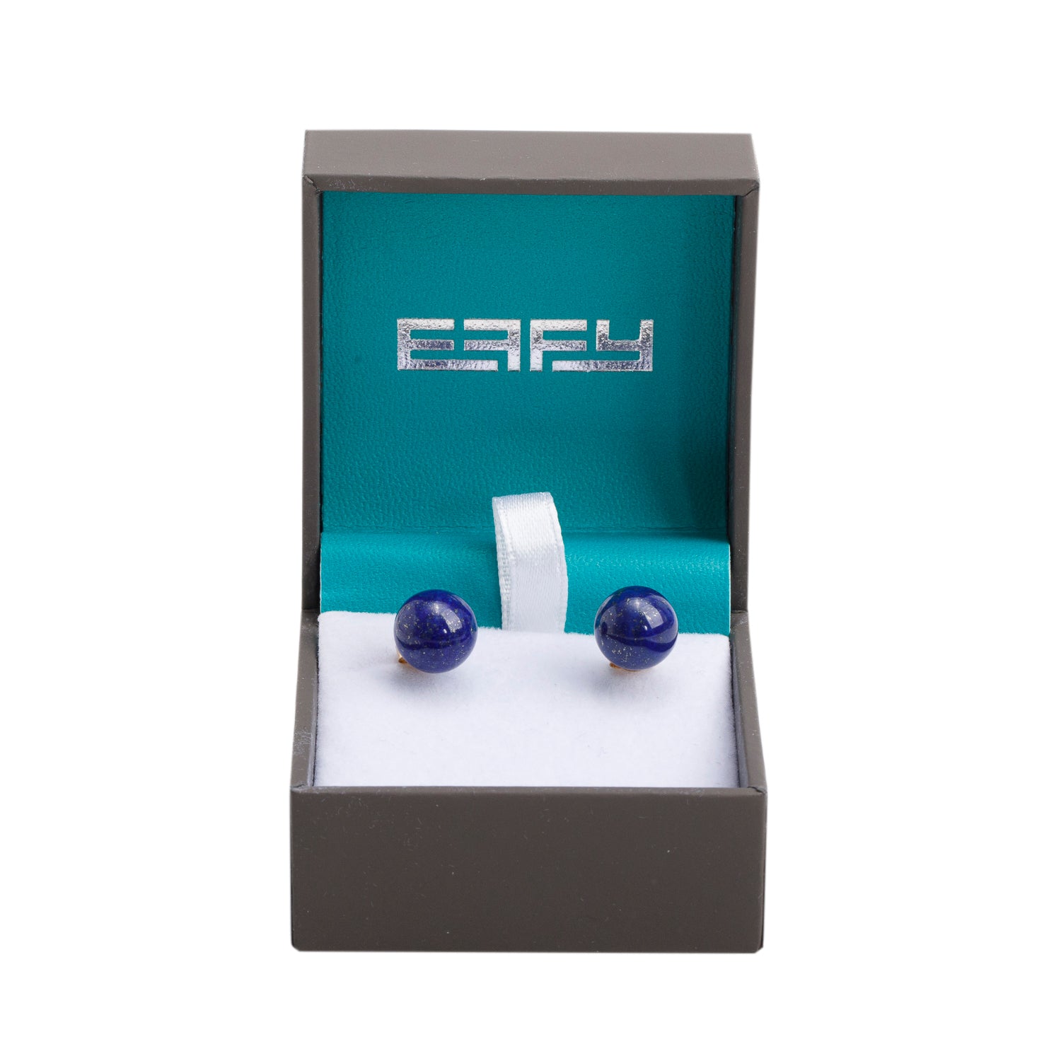 Effy 14k Yellow Gold Lapis Lazuli 10MM Button Stud Earrings w/ Box