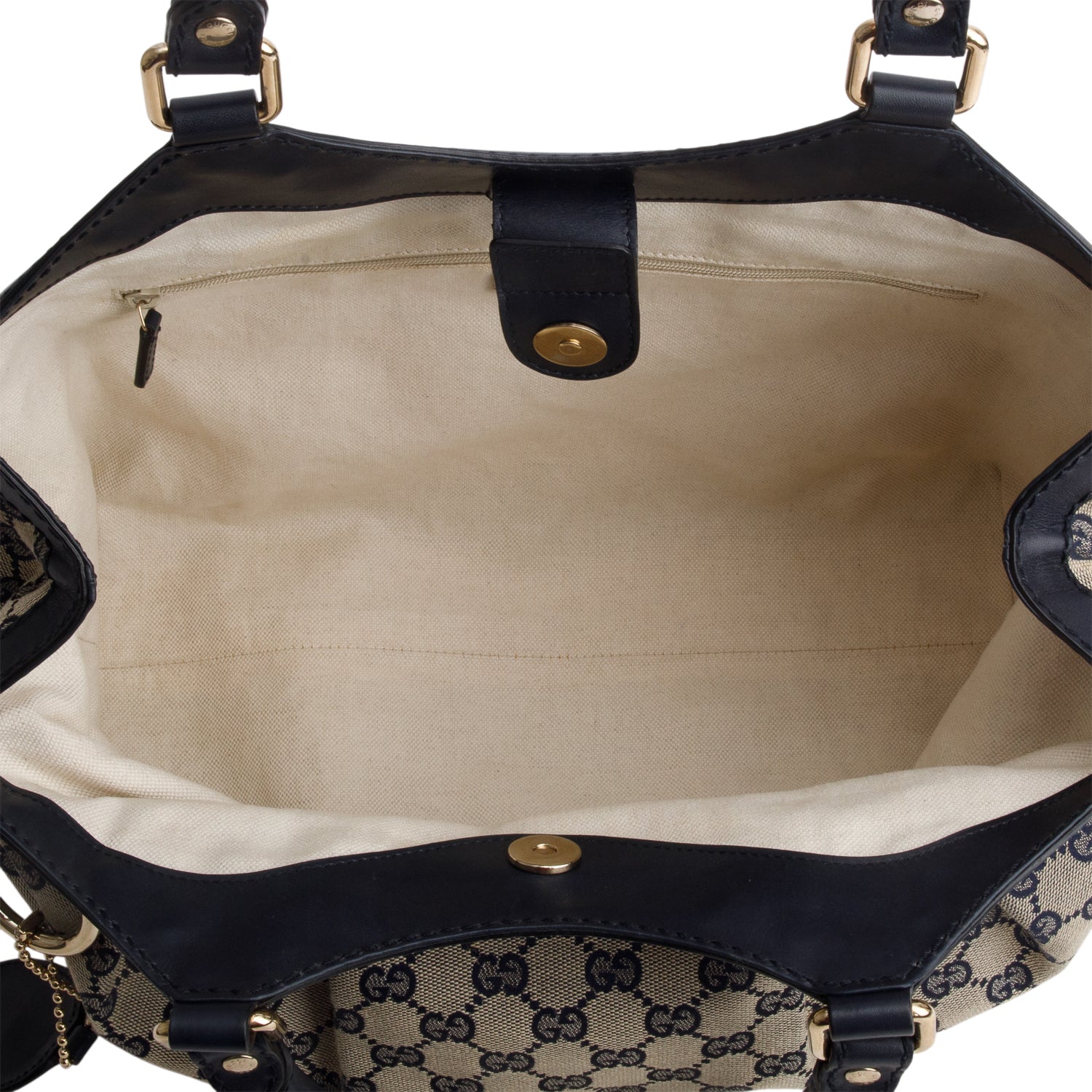 Gucci Navy Monogram Medium Sukey Tote