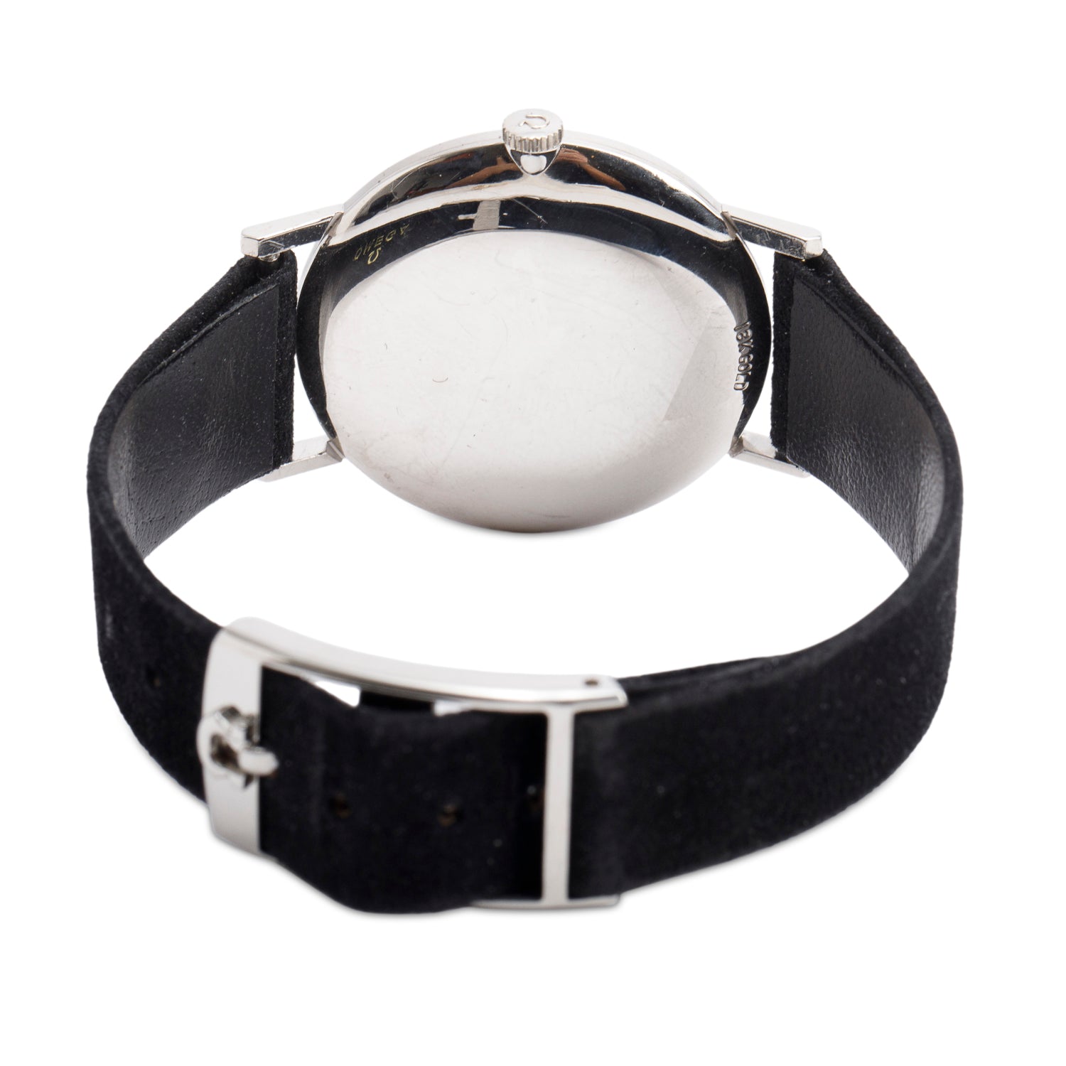 Omega Vintage 18k White Gold Diamond Bezel 32.5 MM Manual Watch