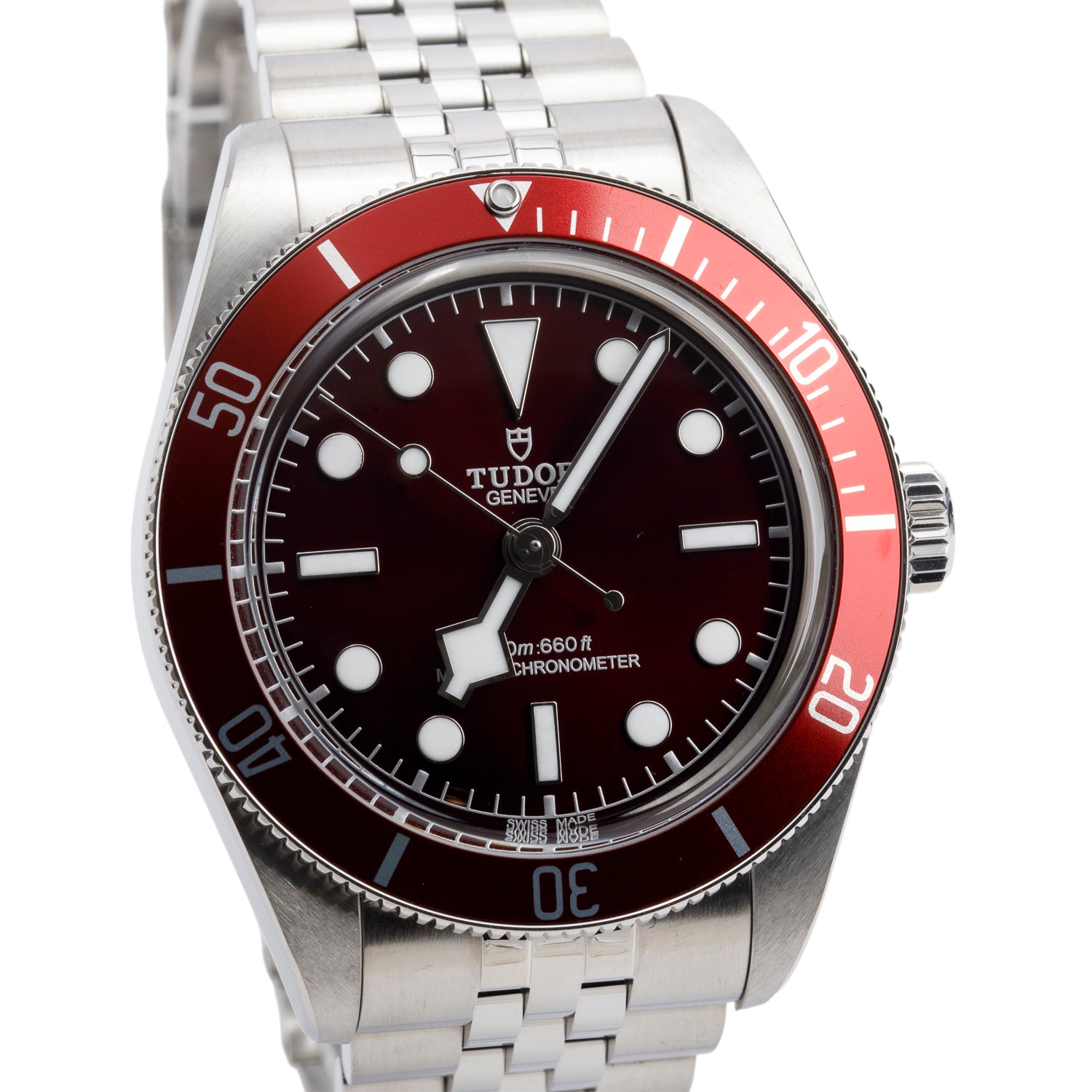 Tudor 2025 Stainless Steel Black Bay 58 39 MM Automatic Watch Red Dial 7939A1A0RU w/ Box & Papers