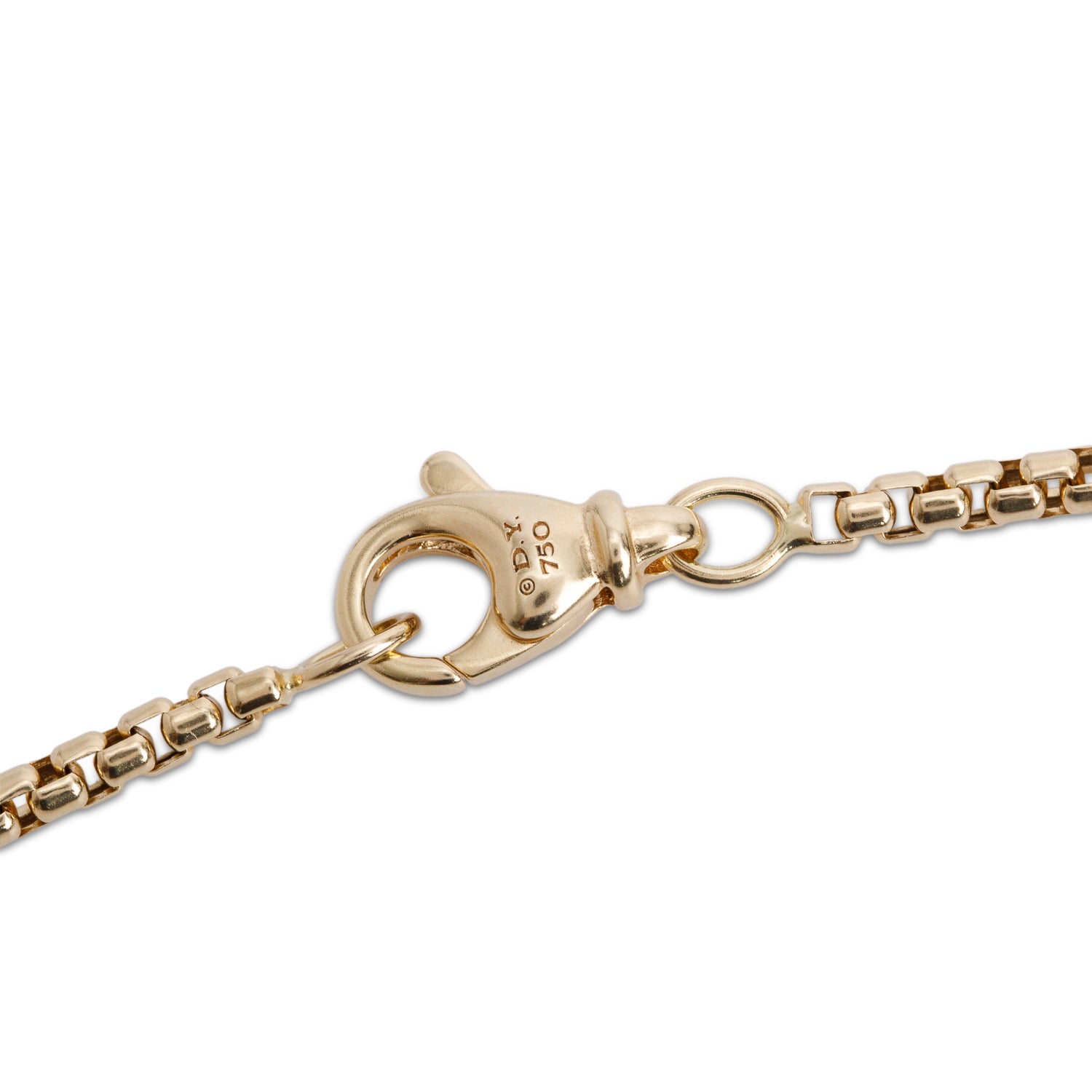 David Yurman 18k Yellow Gold 2.5 MM Box Chain Necklace, 24" w/ Box