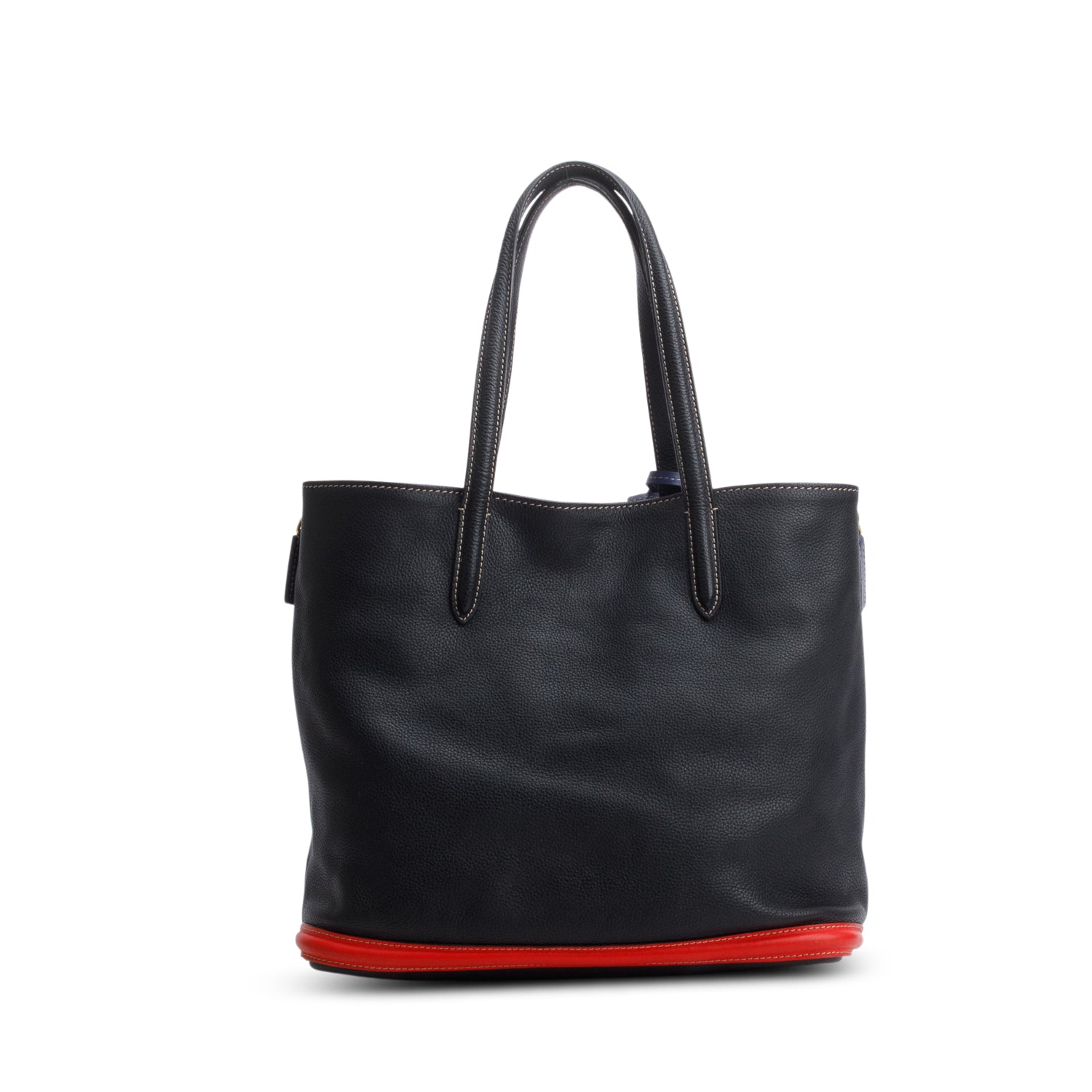 Alexander Mcqueen Black Pebbled Calfskin Skull Padlock Tote Bag