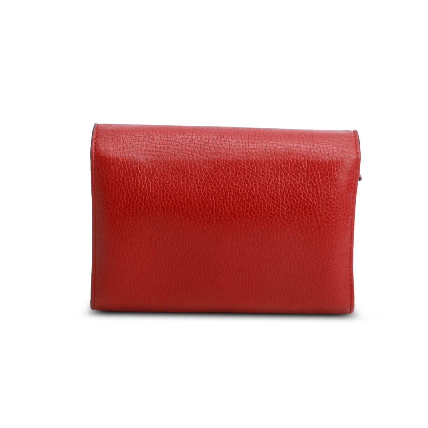 Gucci Red Calfskin Crystals Mini Dionysus Chain Wallet
