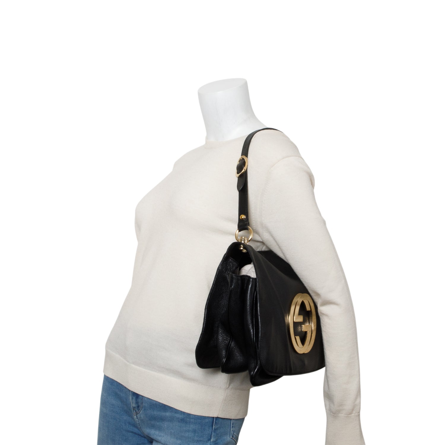Gucci Black Calfskin Blondie Shoulder Flap