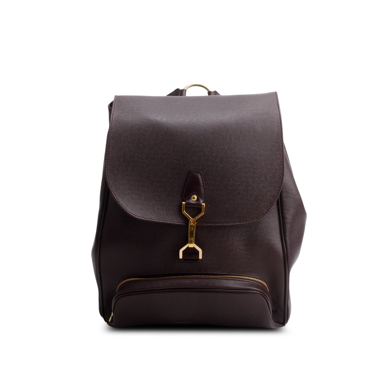 Louis Vuitton Burgundy Taiga Leather Cassiar Backpack