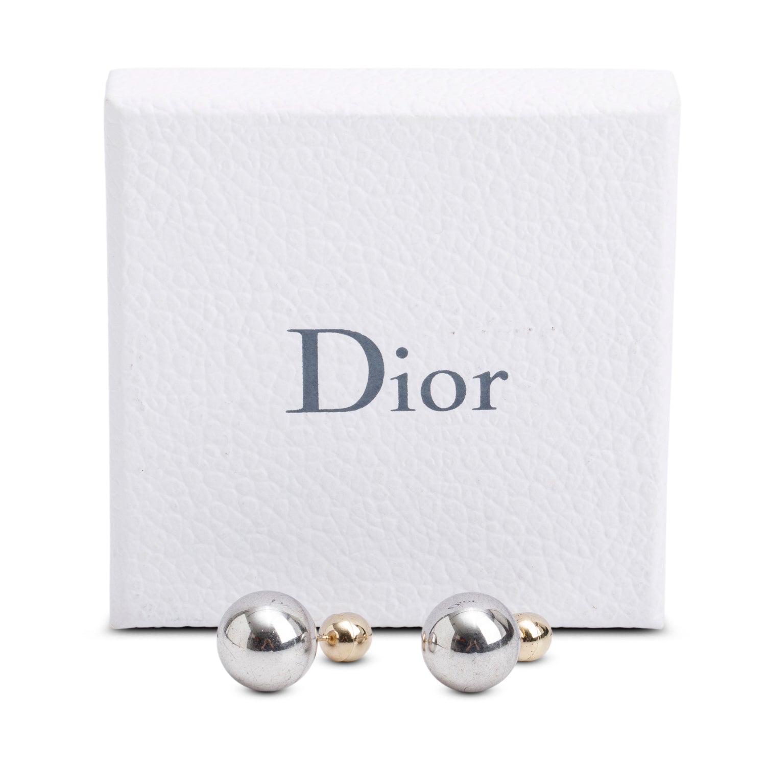 Christian Dior Palladium & Gold Plated Metal Mis En Dior Tribales Earrings w/ Box