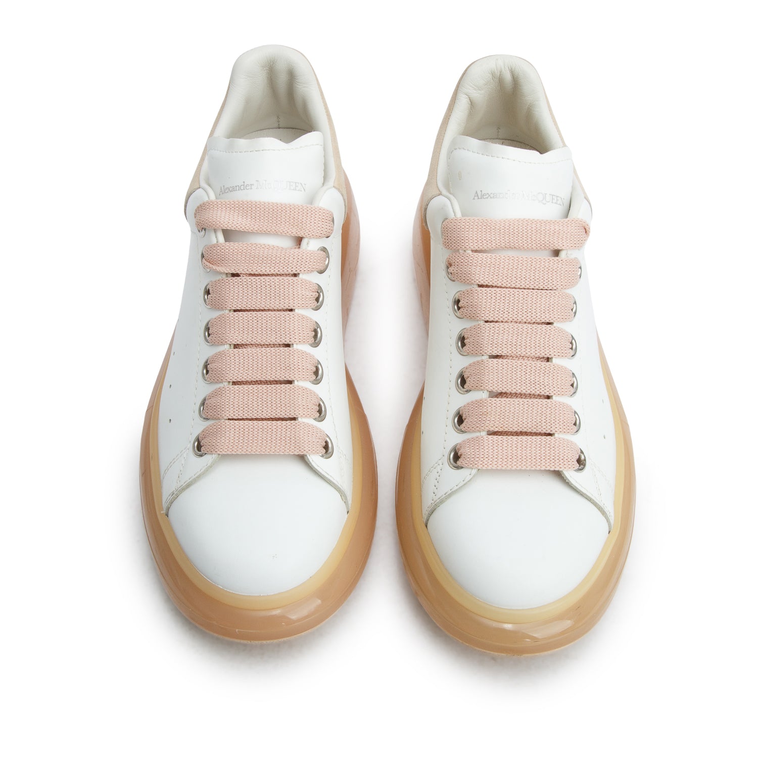 Alexander McQueen White Leather Oversized Sneaker, Women's Size 39