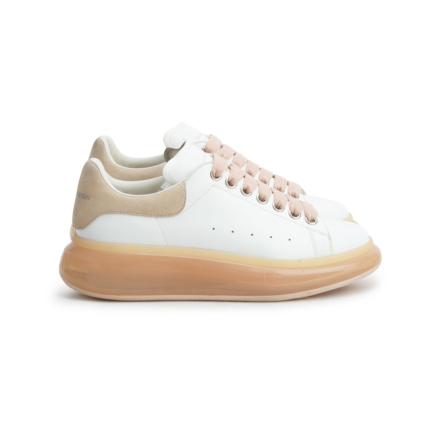 Alexander McQueen White Leather Oversized Sneaker, Women's Size 39