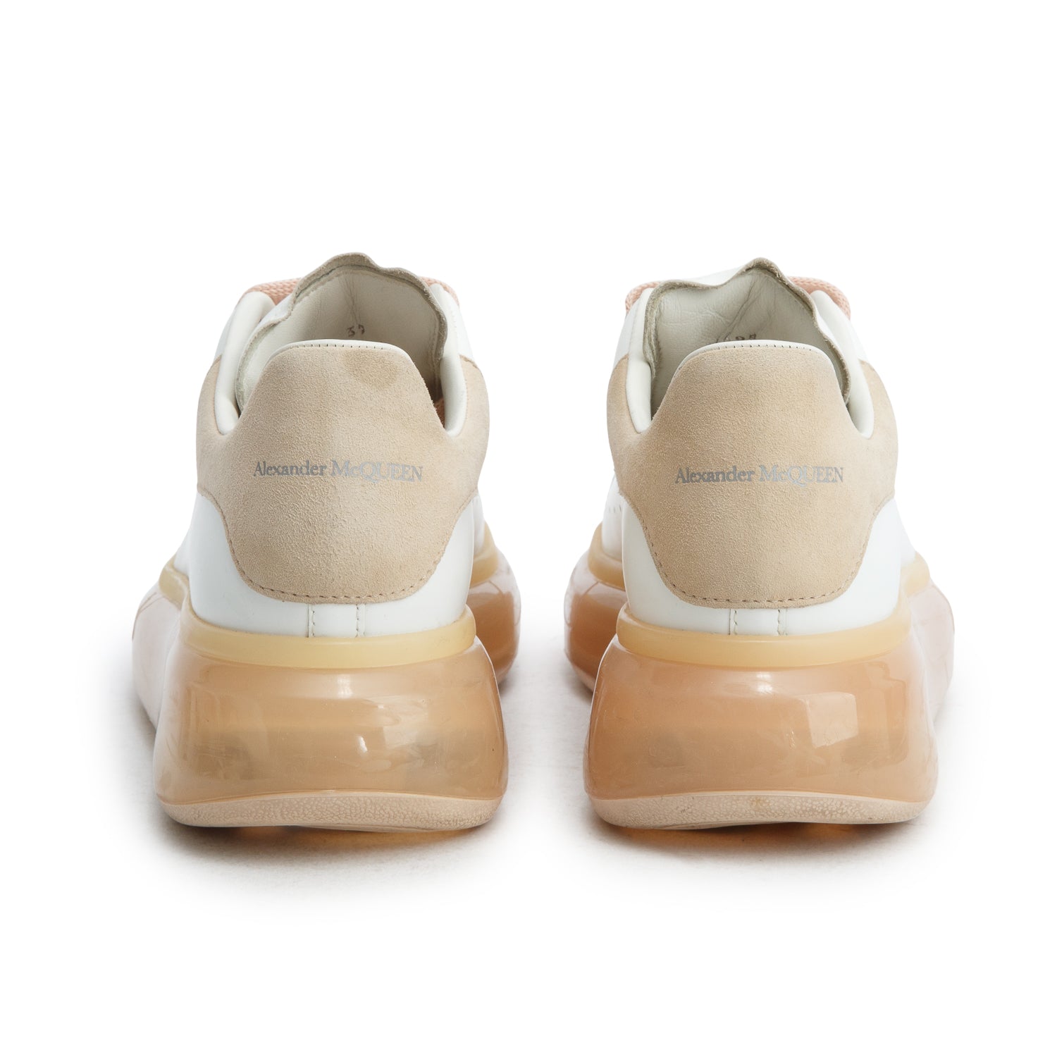 Alexander McQueen White Leather Oversized Sneaker, Women's Size 39