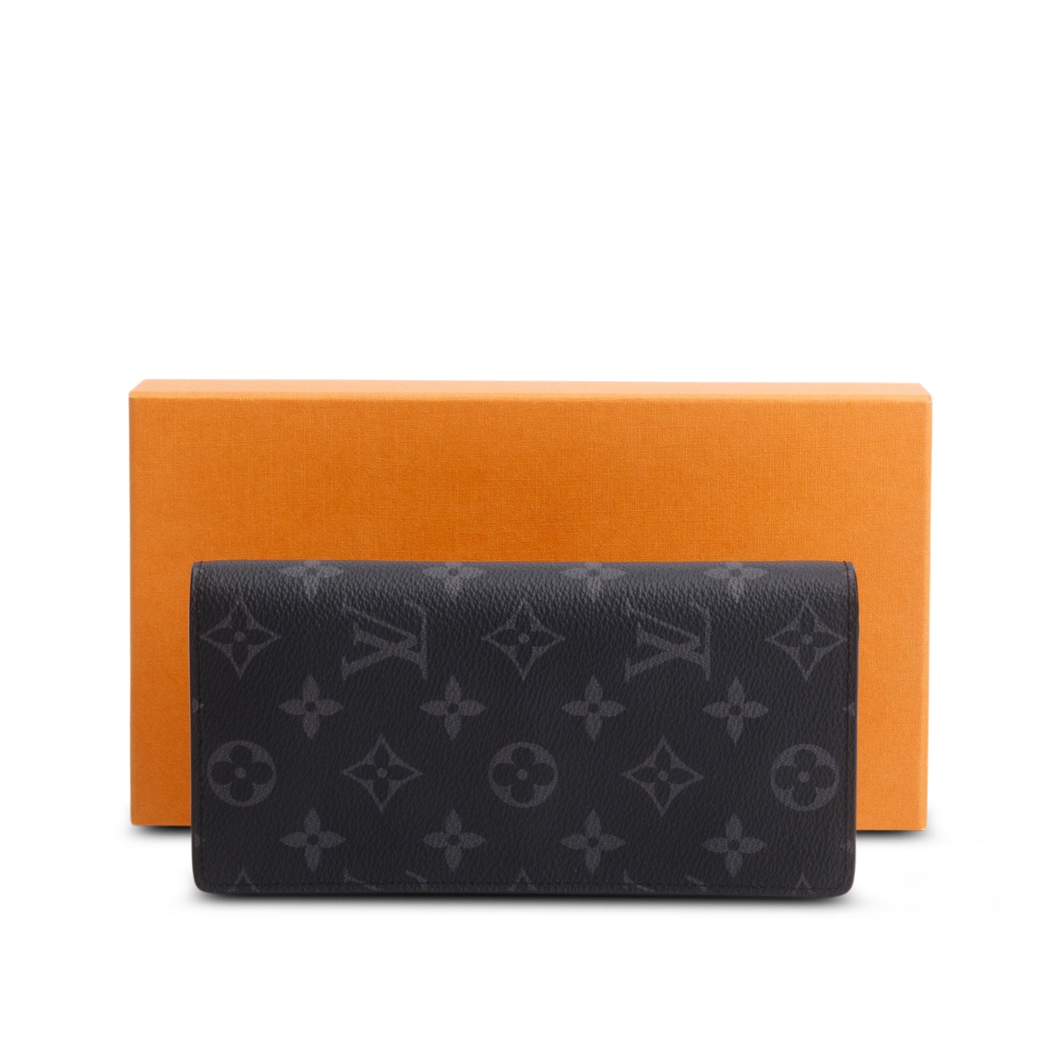 Louis Vuitton Monogram Eclipse Brazza Wallet w/ Box