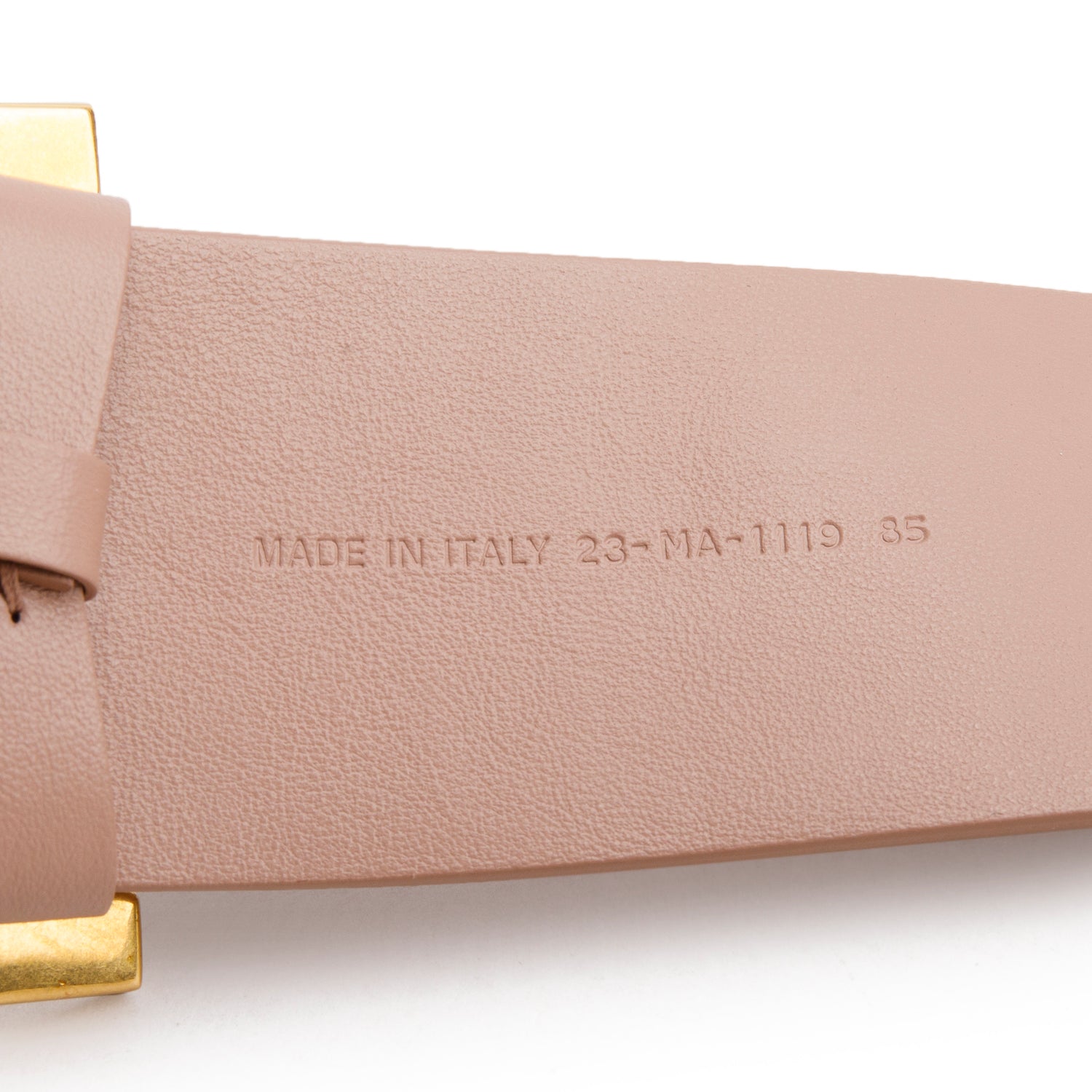 Christian Dior Pink Calfskin Wide Diorquake Belt, Size 85 w/ Box