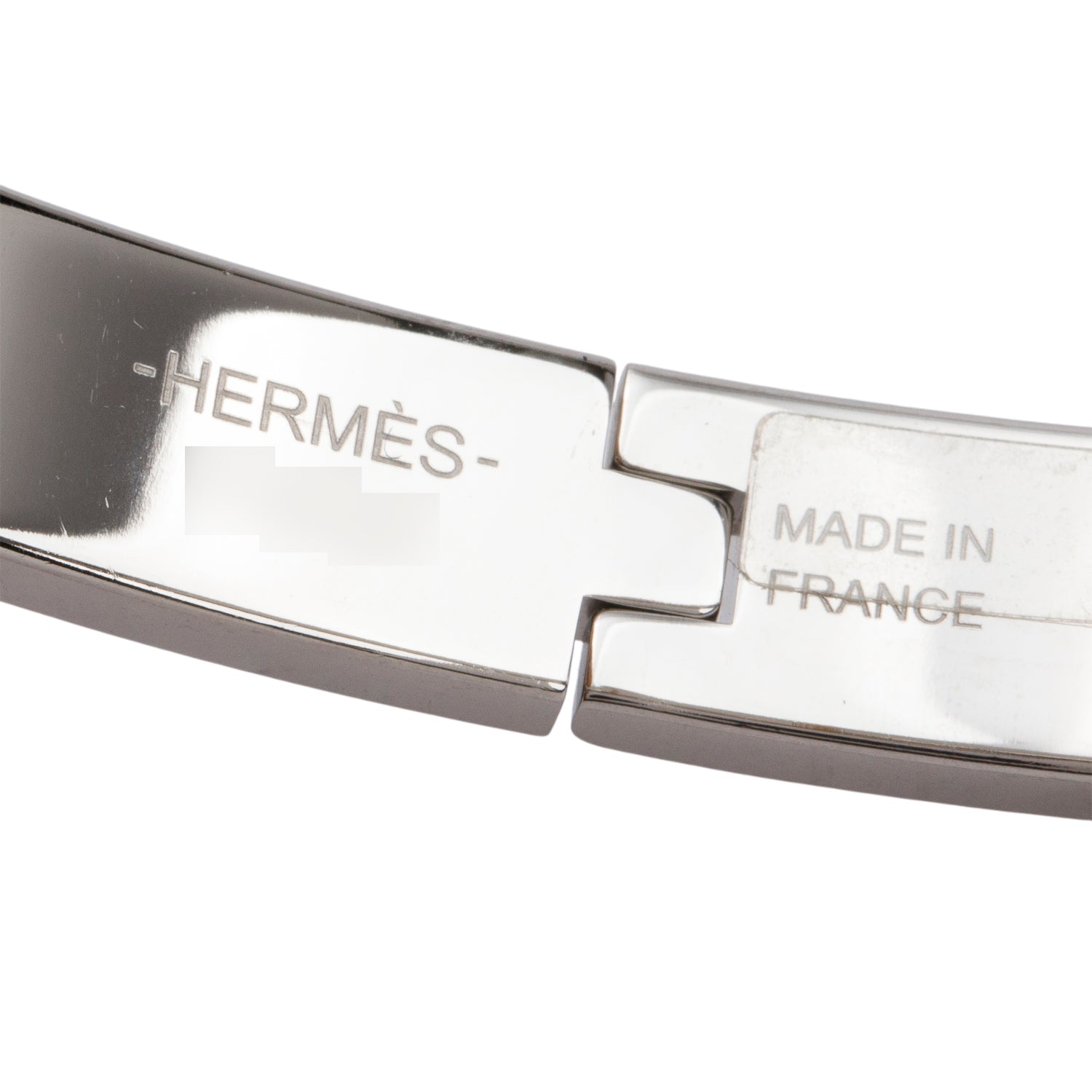 Hermes Gold & Palladium Plated Silver/White Enamel Mini Clic Chaine D'Ancre Bracelet