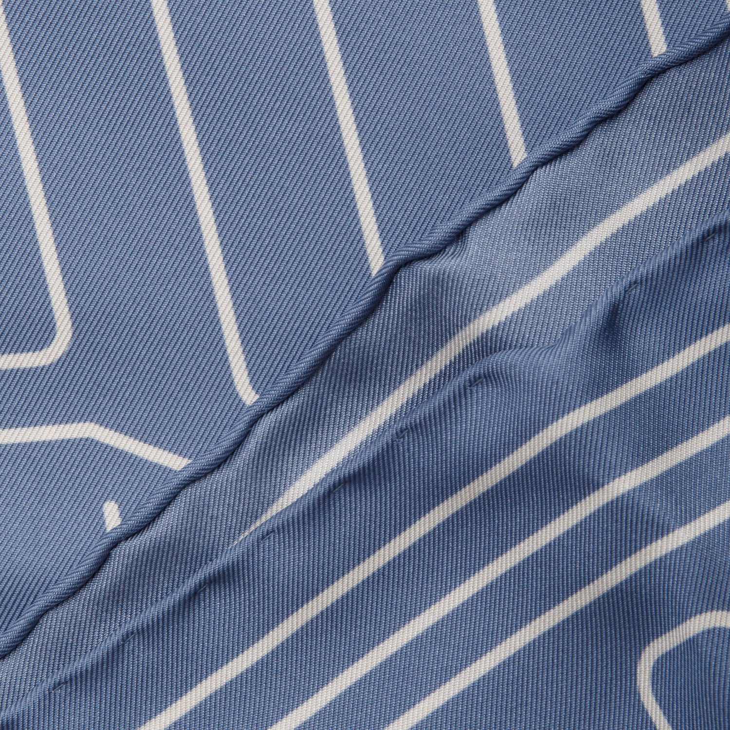 Chanel Blue Silk CC Logo Square Scarf w/ Box